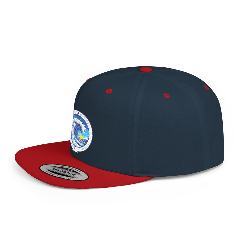 Copy of Reggae Vibes Flat Bill Snapback Hat — Colorful Rasta Music Patch
