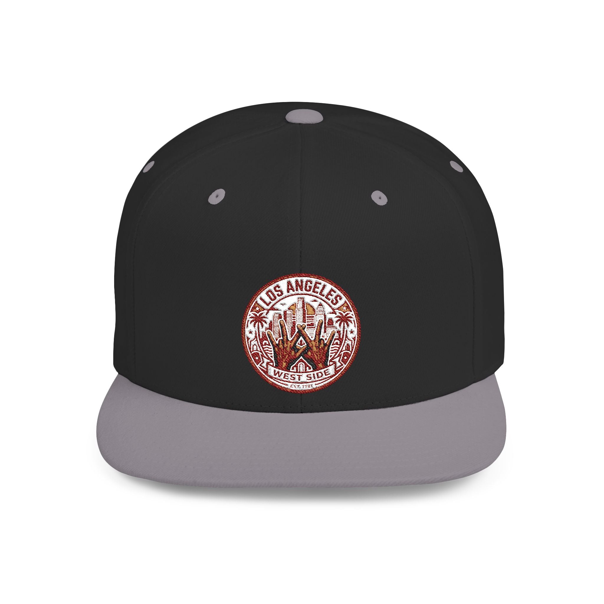 Wildflower Crown Snapback Hat — 'Little Dreamer' Floral Embroidered Flat Bill