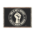 Woven Blanket — "This Is Not A Boycott, This Is A Wealth Transfer" Statement Throw