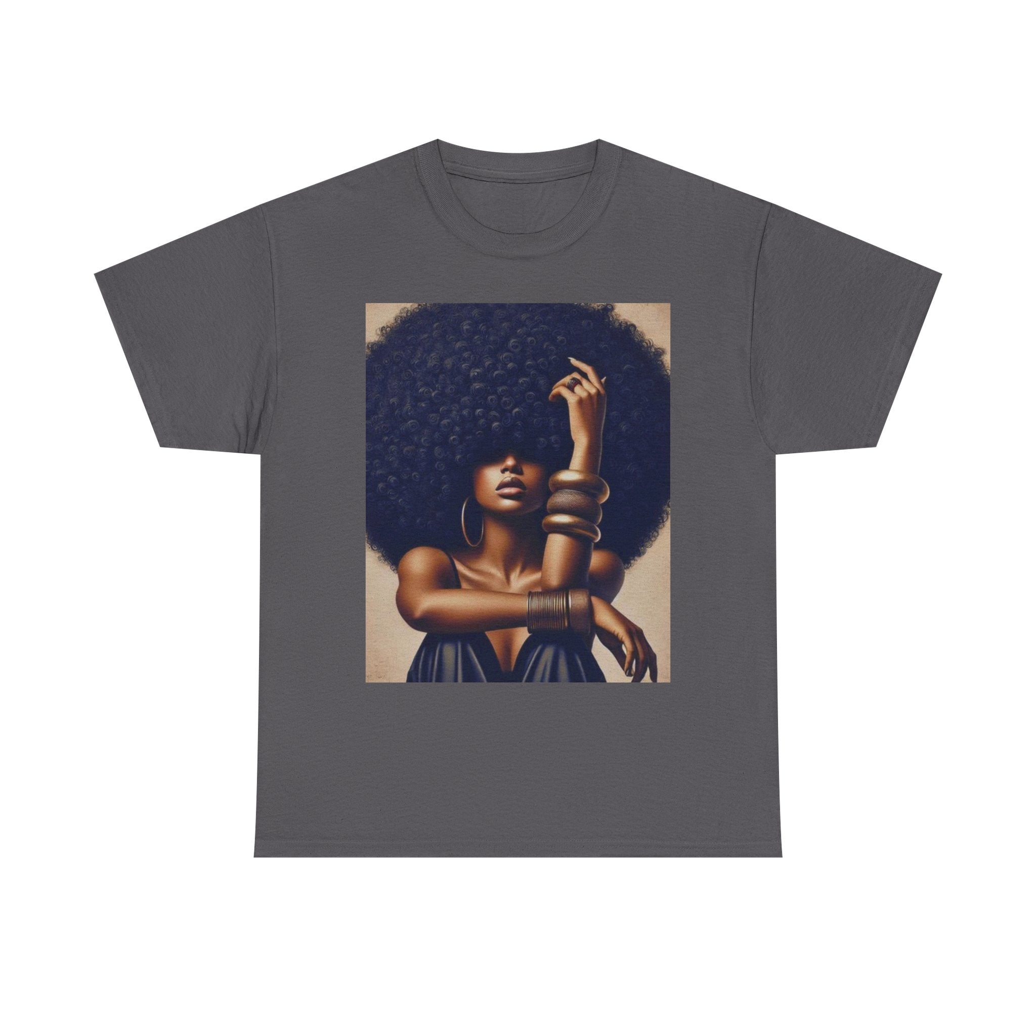 Afro Goddess Portrait Tee — Empowerment Graphic T-Shirt