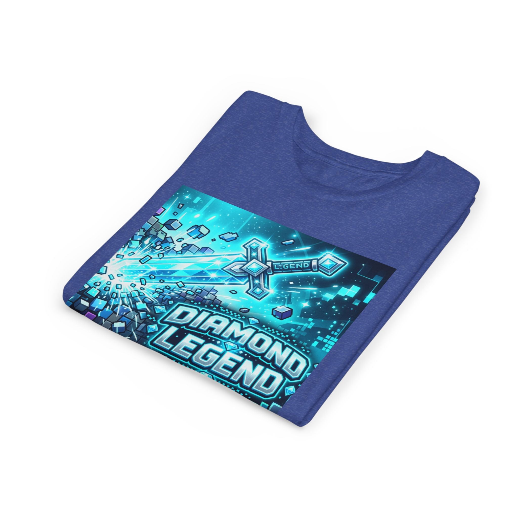 Youth Diamond Legend Tee — Pixel Minecraft-Style Gem Graphic Shirt