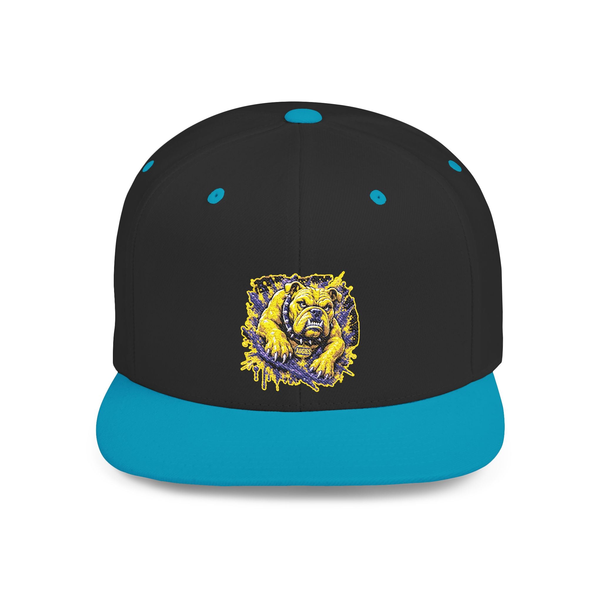 Lion Watercolor Snapback Hat — Yellow & Purple Lion Design