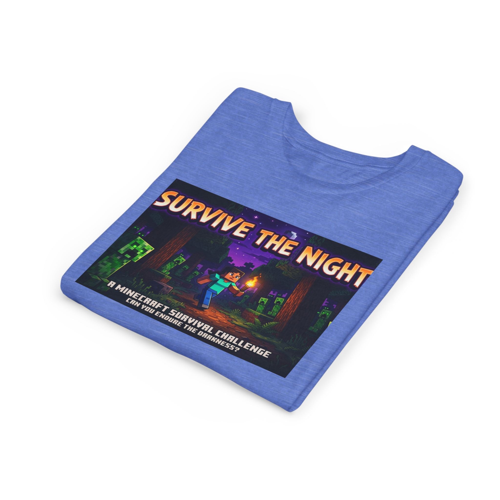 Survive the Night Youth Tee — Glowing Creeper Night Gamer Shirt