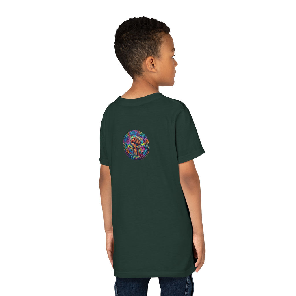 Youth Trophy Lightning Tee — Winning Kids' Short Sleeve Shirt with Stars & Confetti