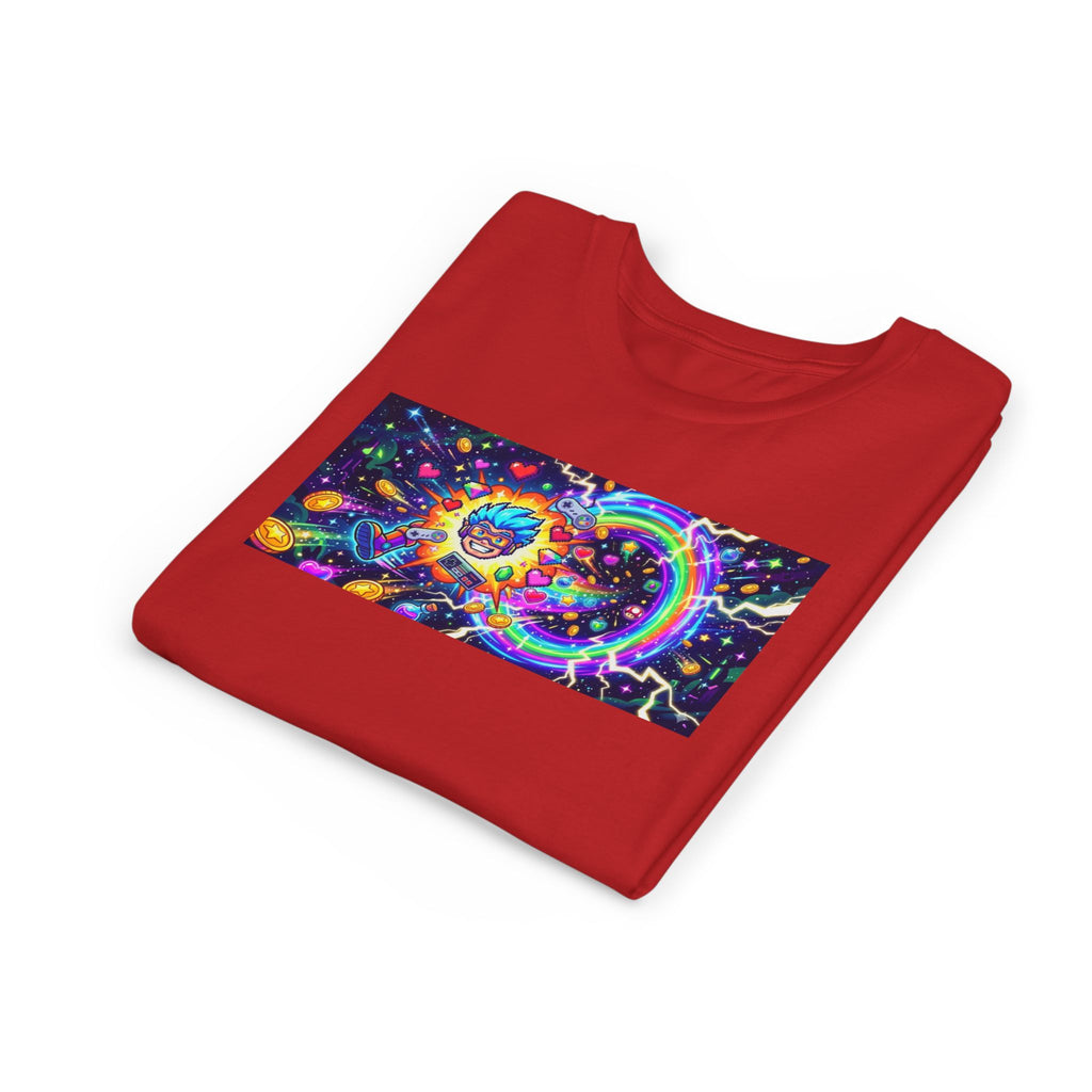 Kids Gaming Tee — Neon Rainbow Portal Gamer Shirt