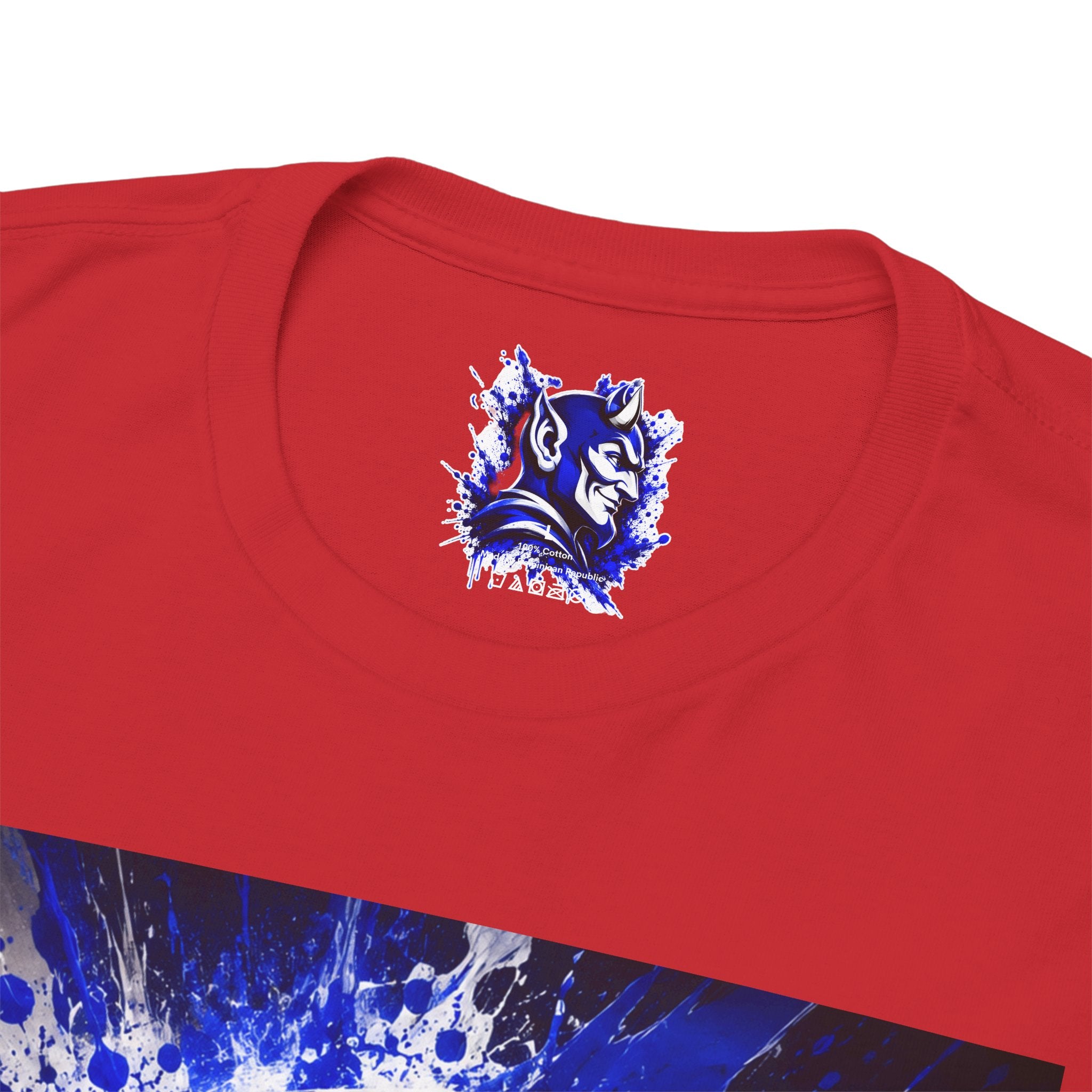 Duke Blue Devils Graphic Tee — Splatter Devil Logo T‑Shirt