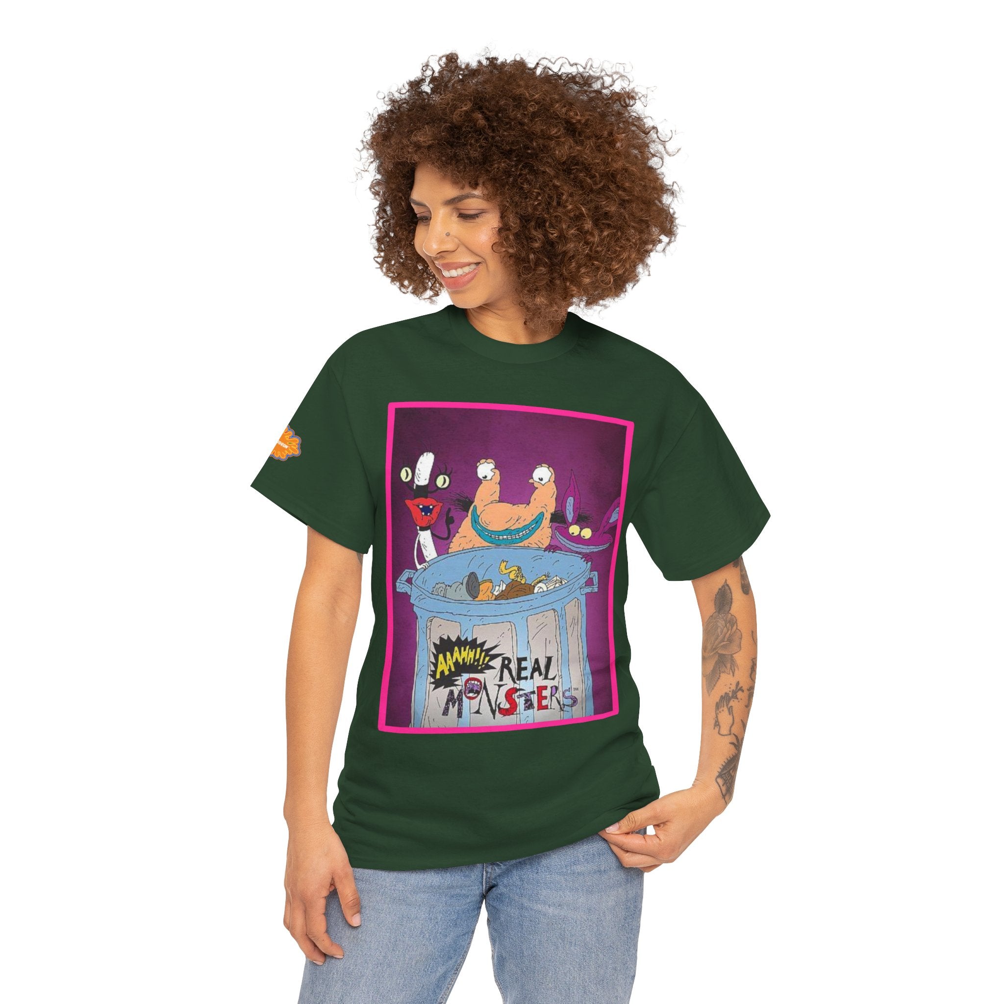 Real Monsters Vintage Cartoon T-Shirt — Nickelodeon Rugrats Crew Tee