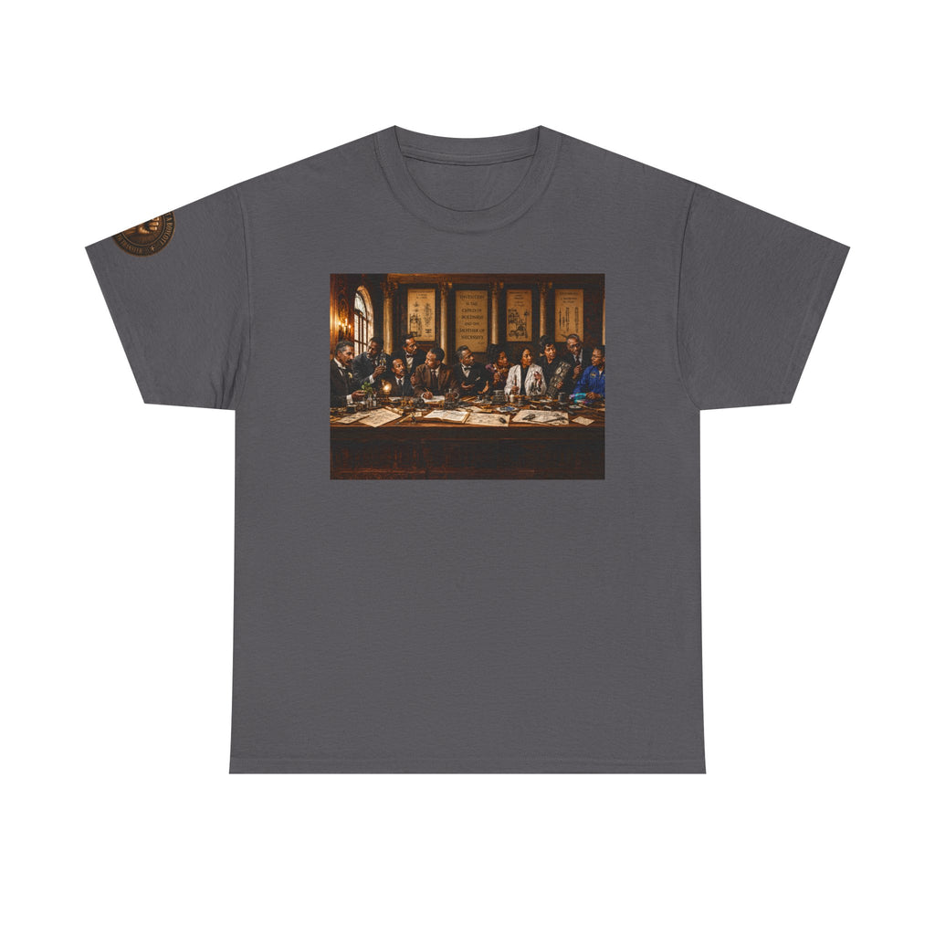 Graphic Tee — 'This Is Not A Boycott' Fist Emblem with Vintage Group Portrait