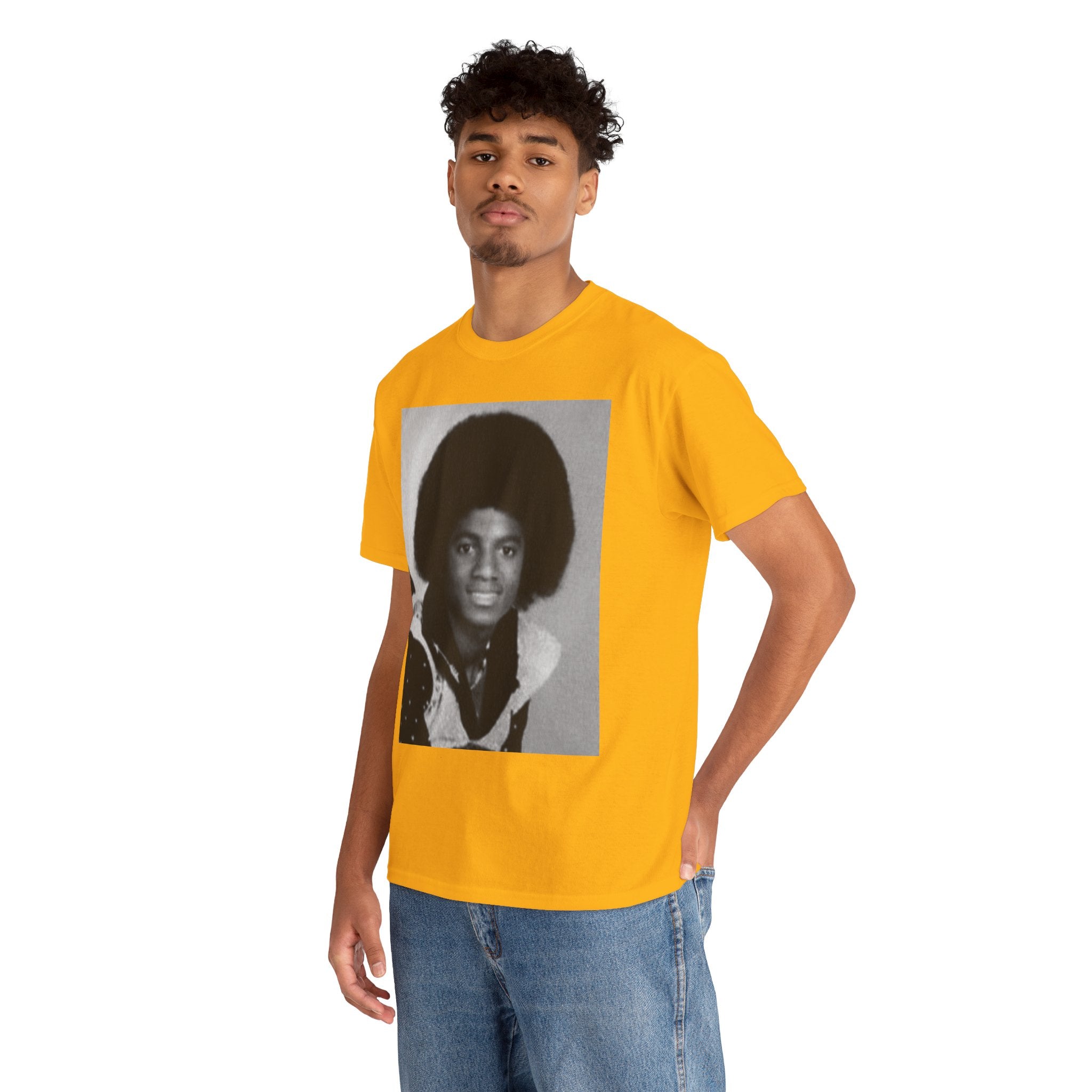 Graphic Tee — Retro Portrait Front with Black Power Fist Back