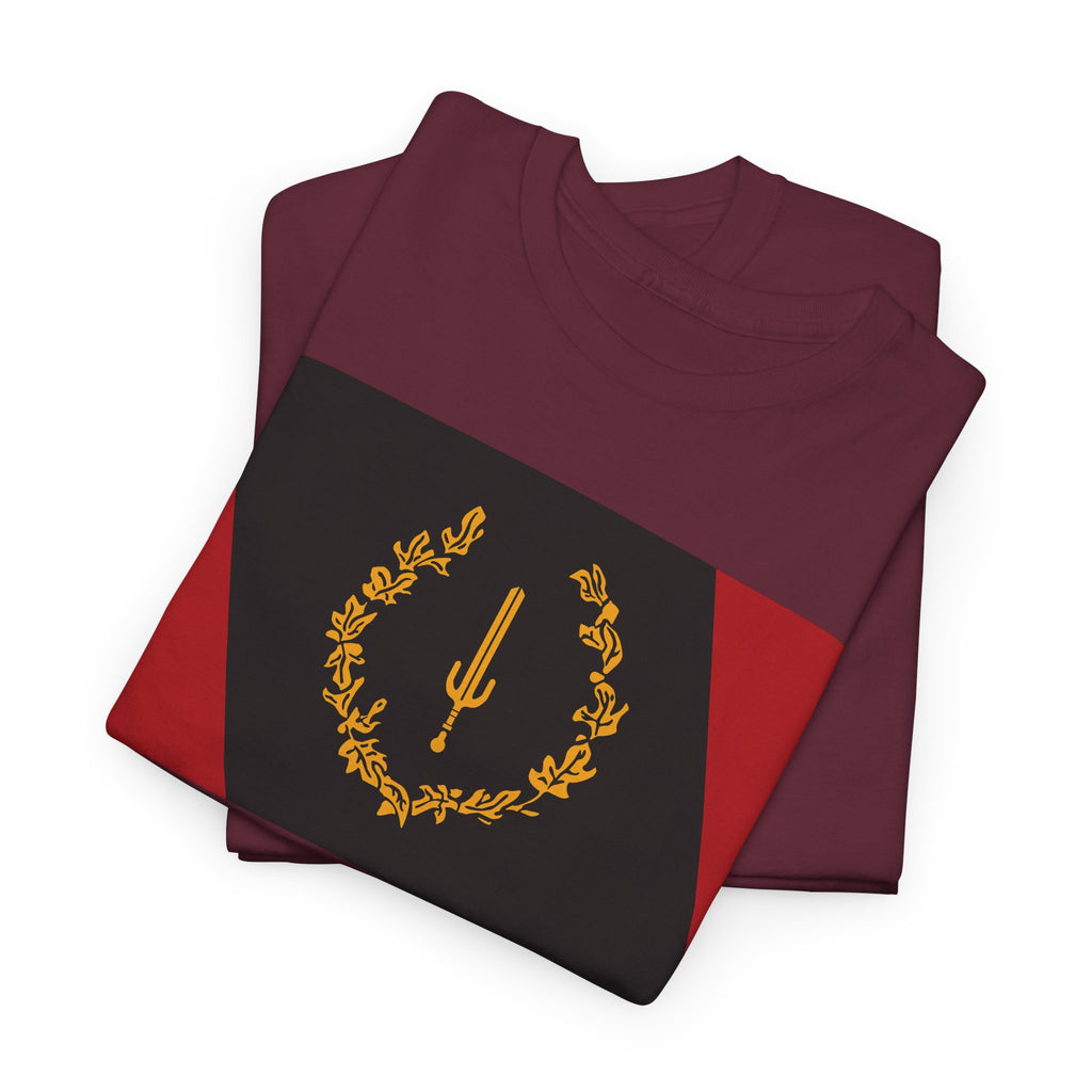 Laurel Trident Tee — Vintage Gold Emblem Graphic T-Shirt