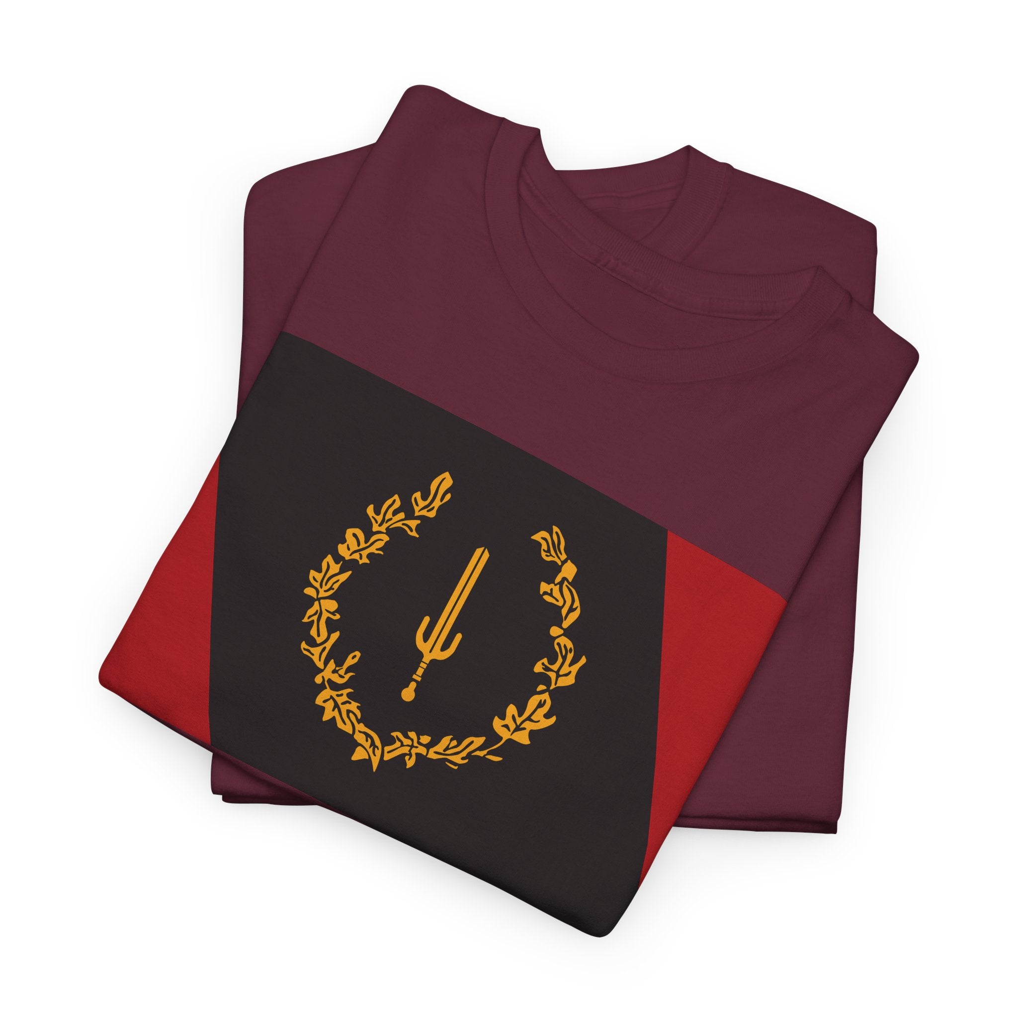 Laurel Trident Tee — Vintage Gold Emblem Graphic T-Shirt