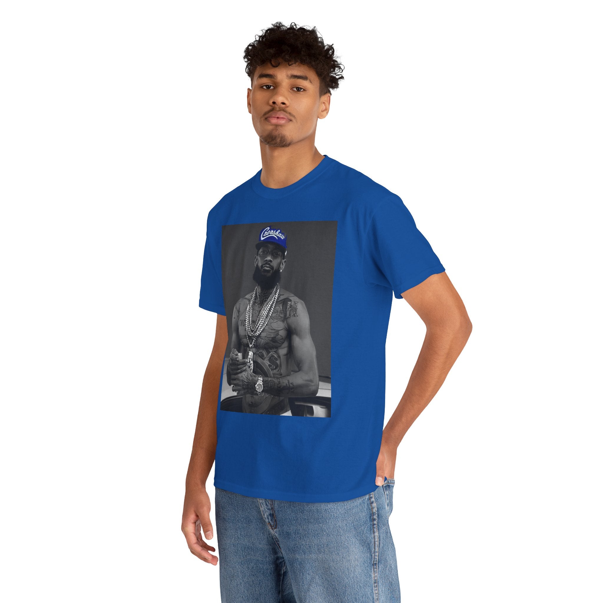 Iconic Rap Legend Photo Tee — Los Angeles Cap Graphic
