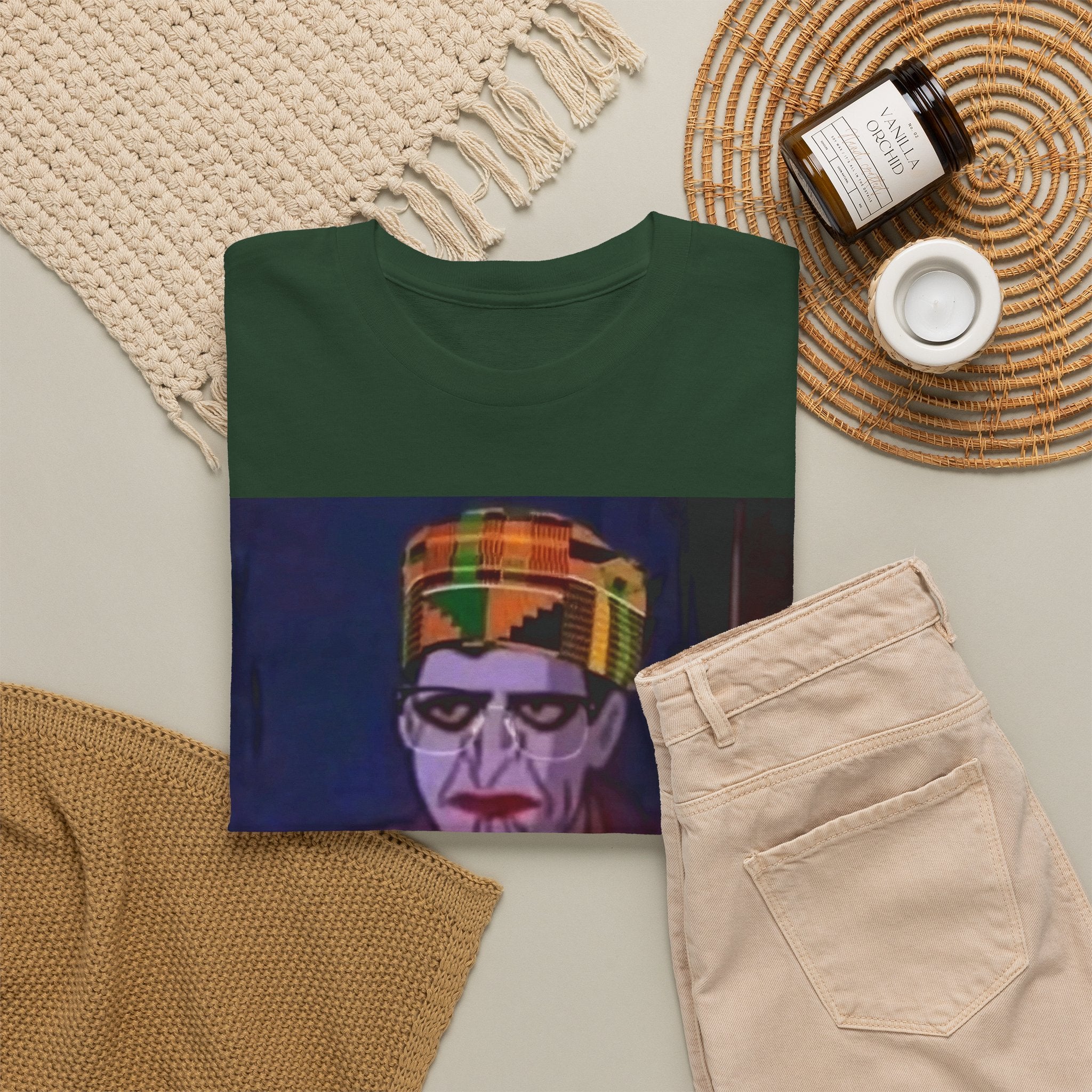 Graphic Tee — Vintage Afrocentric Joker Portrait & Psychedelic Raised Fist Art