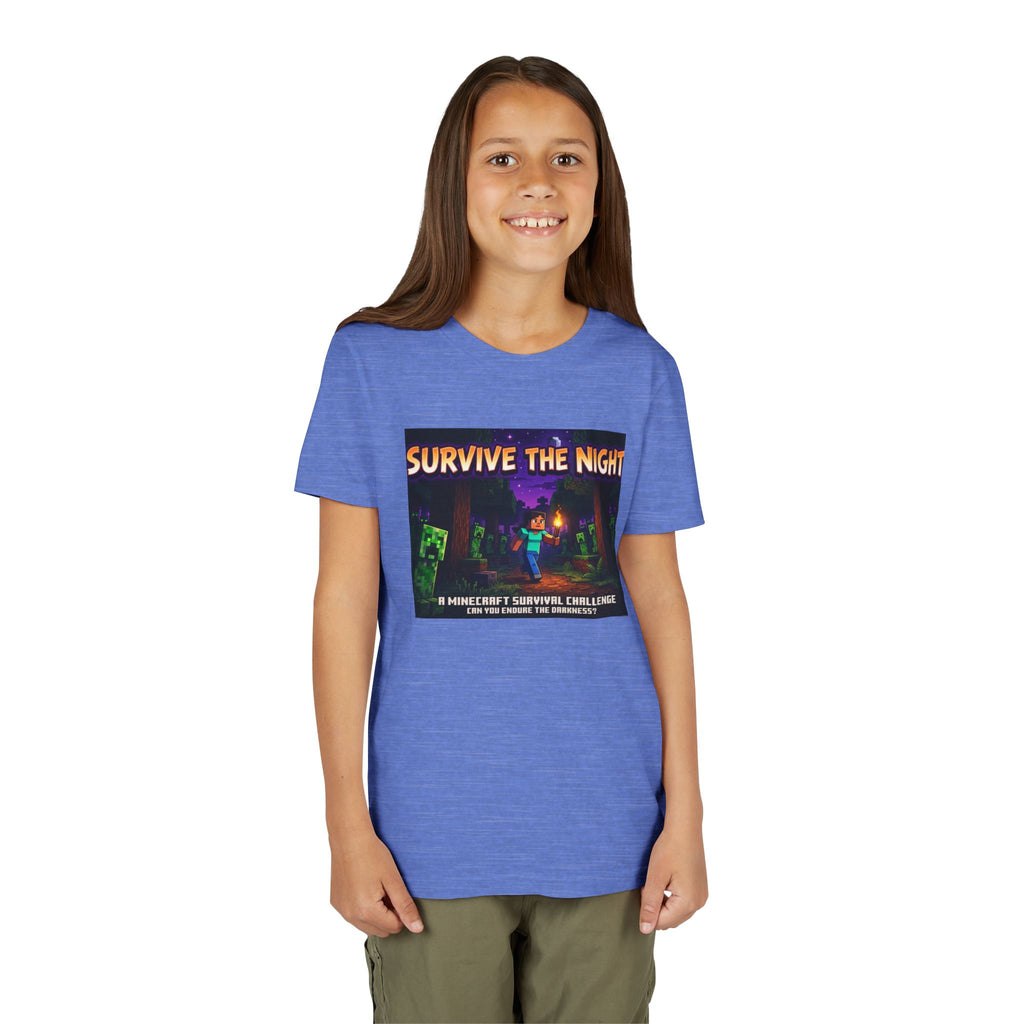 Survive the Night Youth Tee — Glowing Creeper Night Gamer Shirt