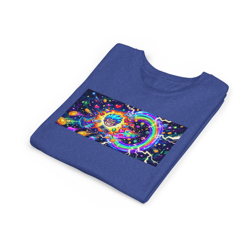 Kids Gaming Tee — Neon Rainbow Portal Gamer Shirt