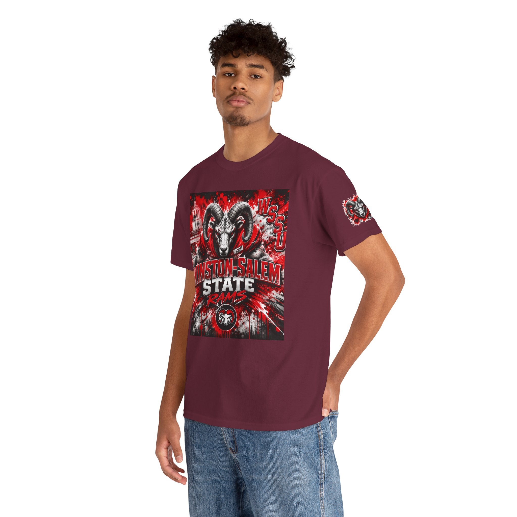 Winston‑Salem State Rams Ram Head Tee — Bold College Spirit T‑Shirt