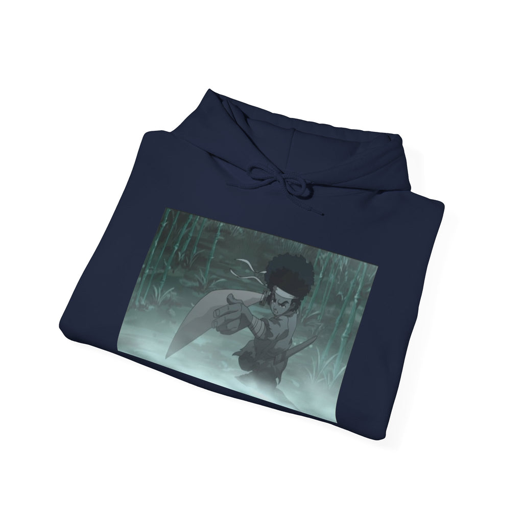 Moody Forest Angel Hoodie — Ethereal Wings Graphic Sweatshirt