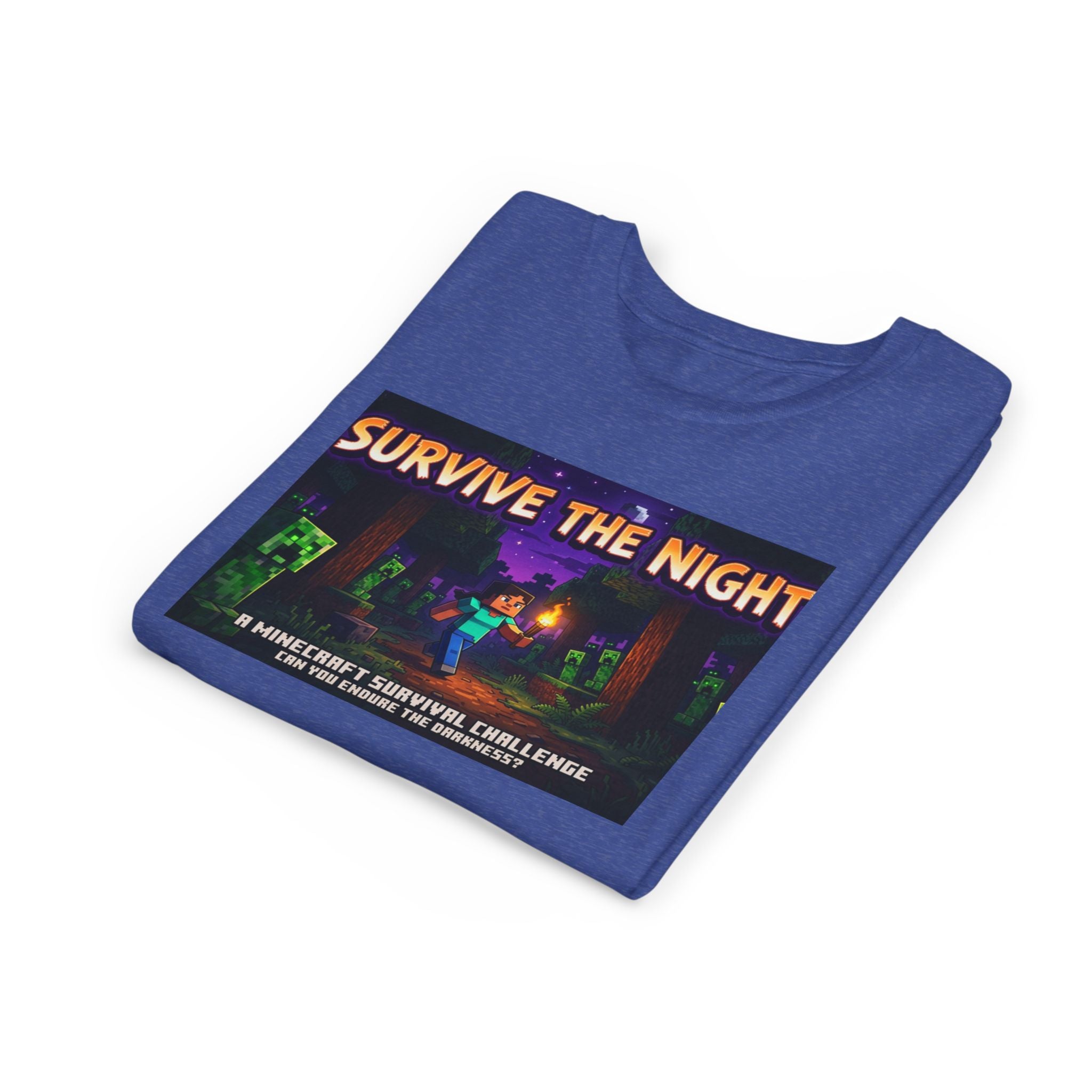 Survive the Night Youth Tee — Glowing Creeper Night Gamer Shirt