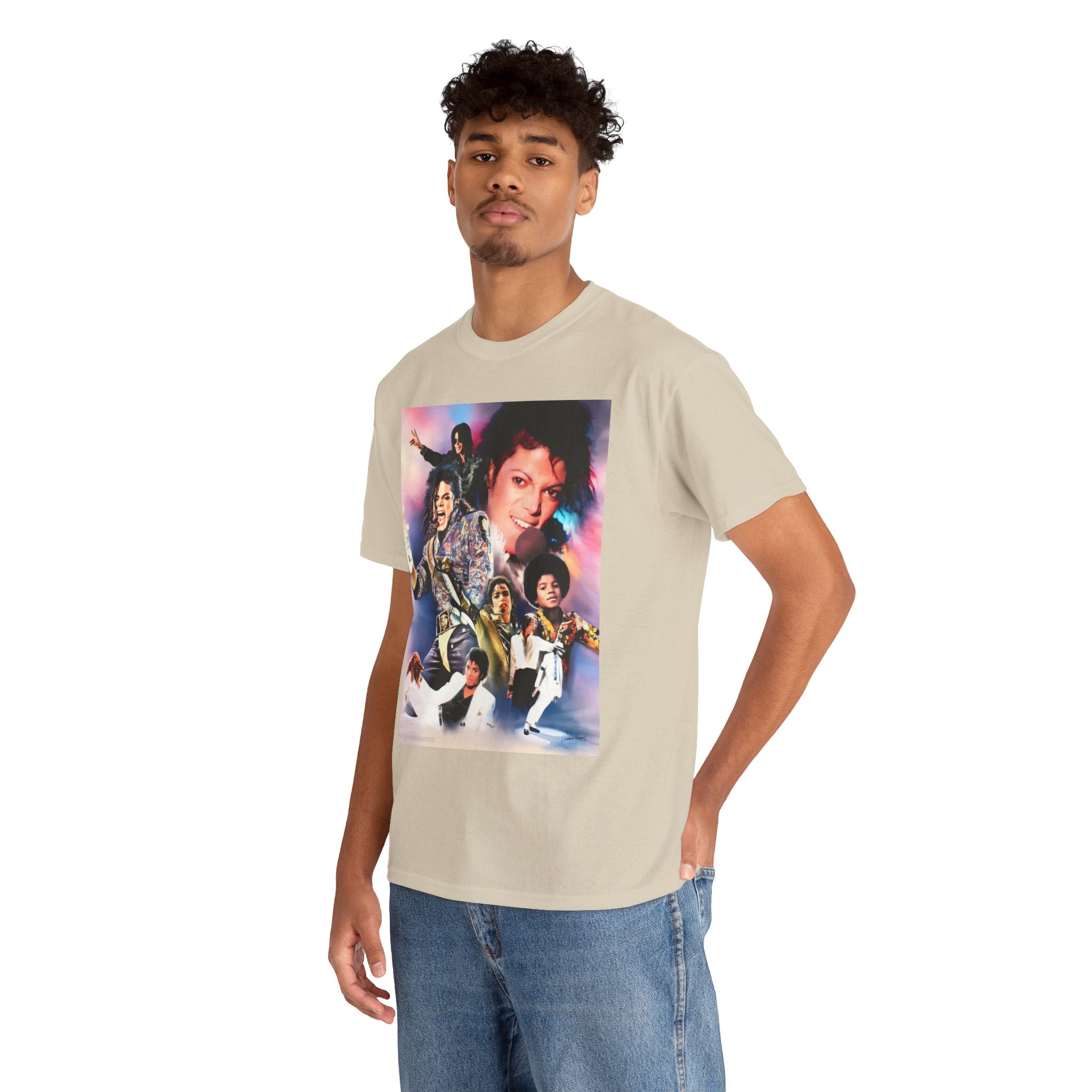 Michael Jackson Tribute Tee — Vintage Pop Collage T-Shirt