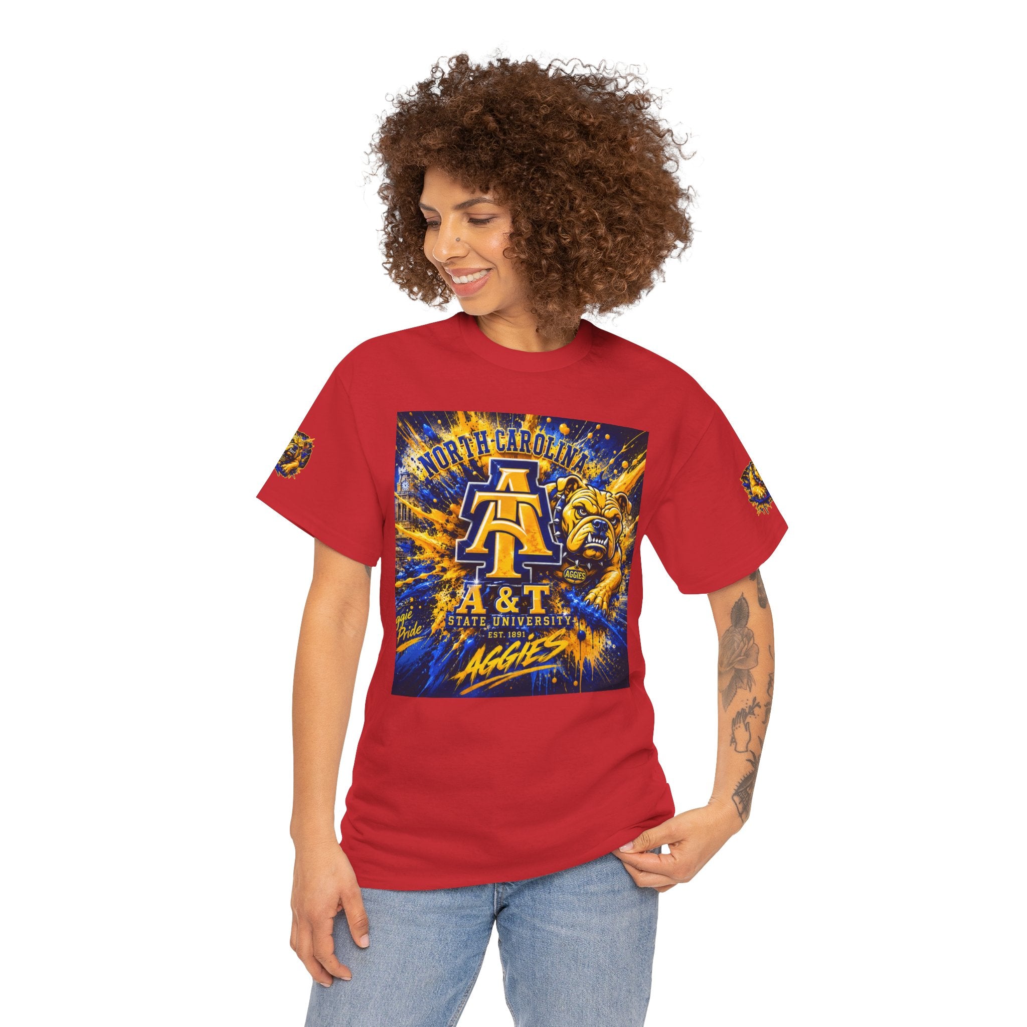 North Carolina A&T Aggies Bulldog T-Shirt — A&T Logo College Tee