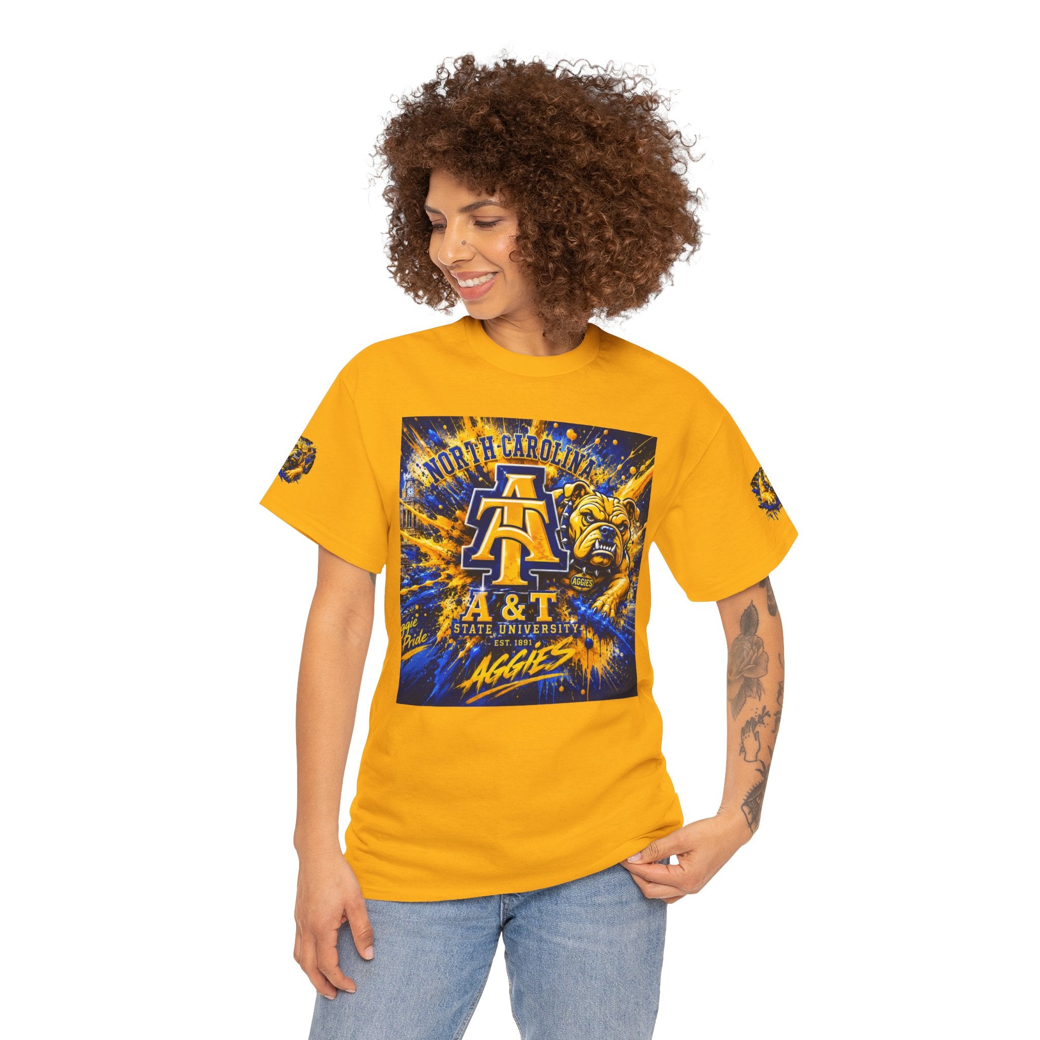 North Carolina A&T Aggies Bulldog T-Shirt — A&T Logo College Tee