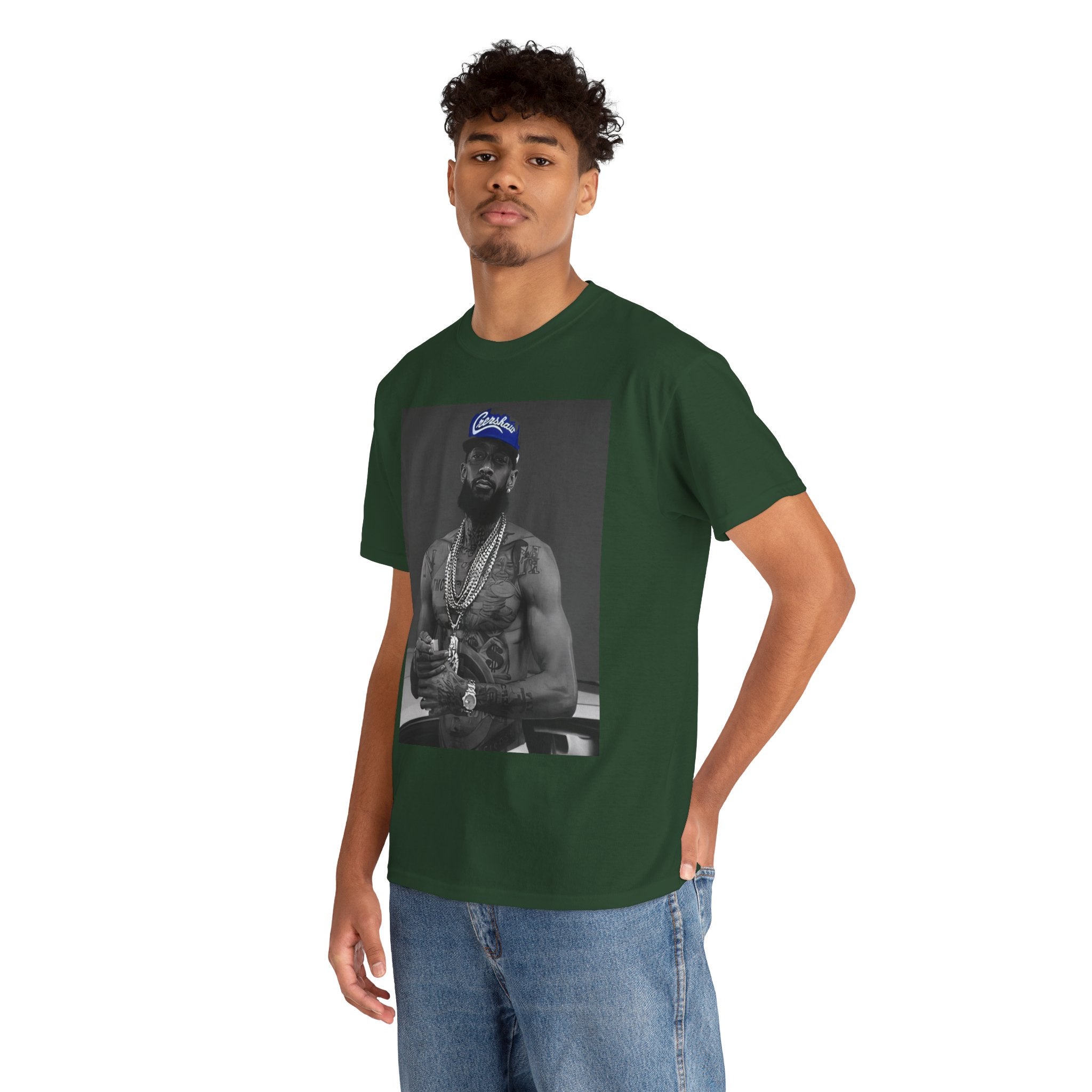 Iconic Rap Legend Photo Tee — Los Angeles Cap Graphic