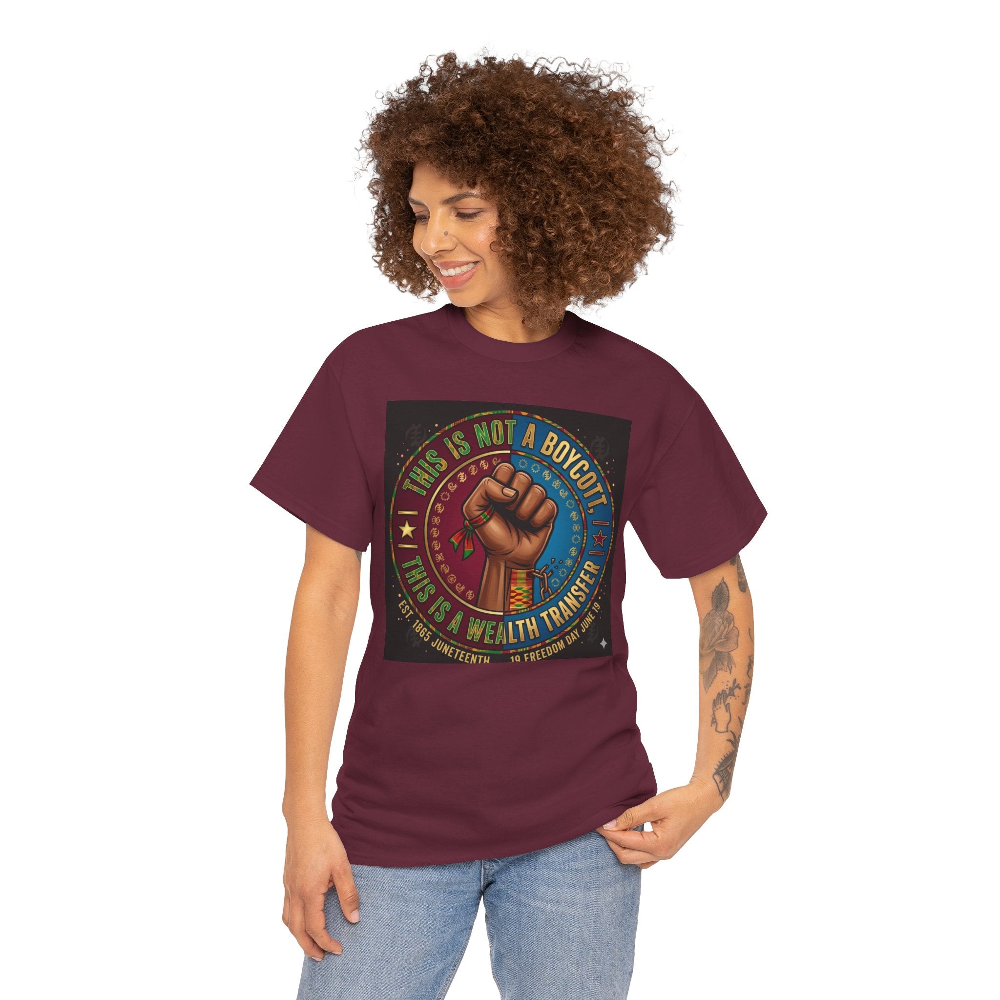 Political Activist Tee — "This Is Not a Boycott, This Is a Wealth Transfer" Fist Graphic Shirt