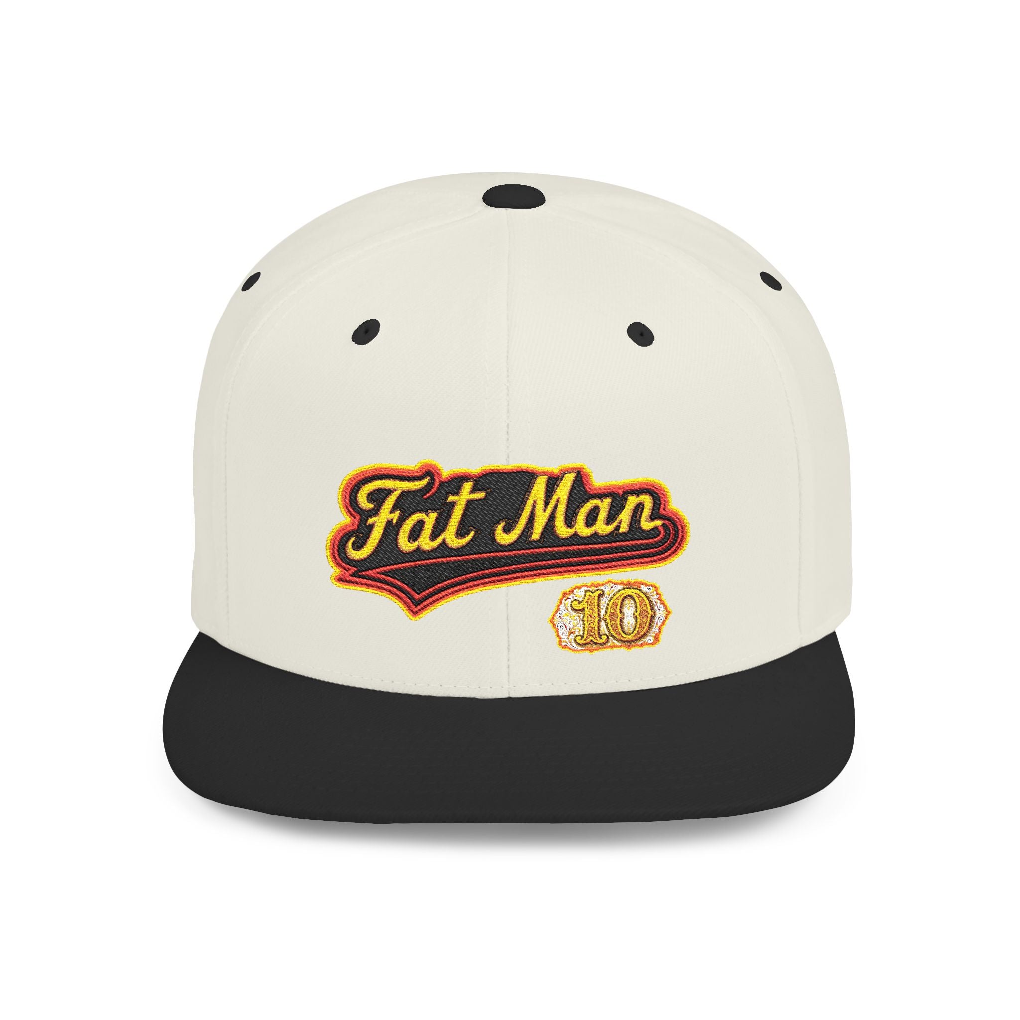 Snapback Hat — Embroidered “Fat Man” Vintage Script Cap