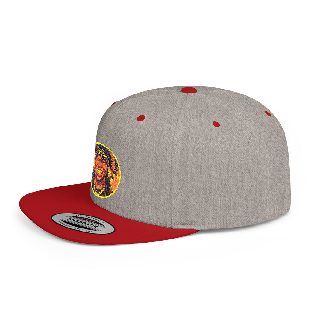 Snapback Hat — Vibrant Tribal Lion Patch Flat Bill Cap
