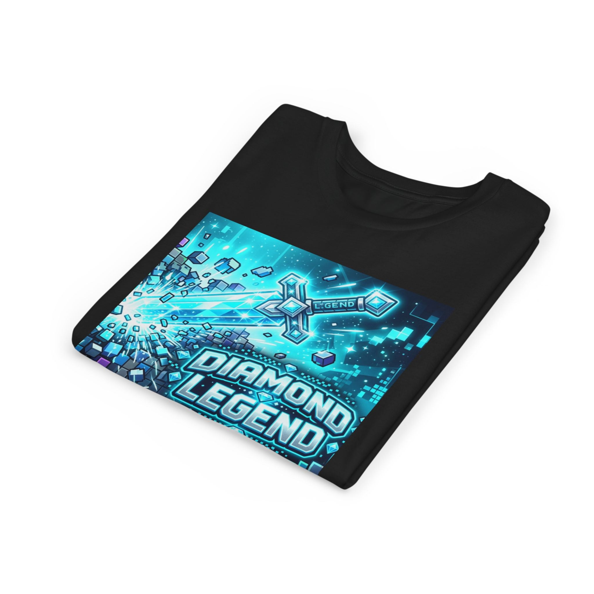 Youth Diamond Legend Tee — Pixel Minecraft-Style Gem Graphic Shirt