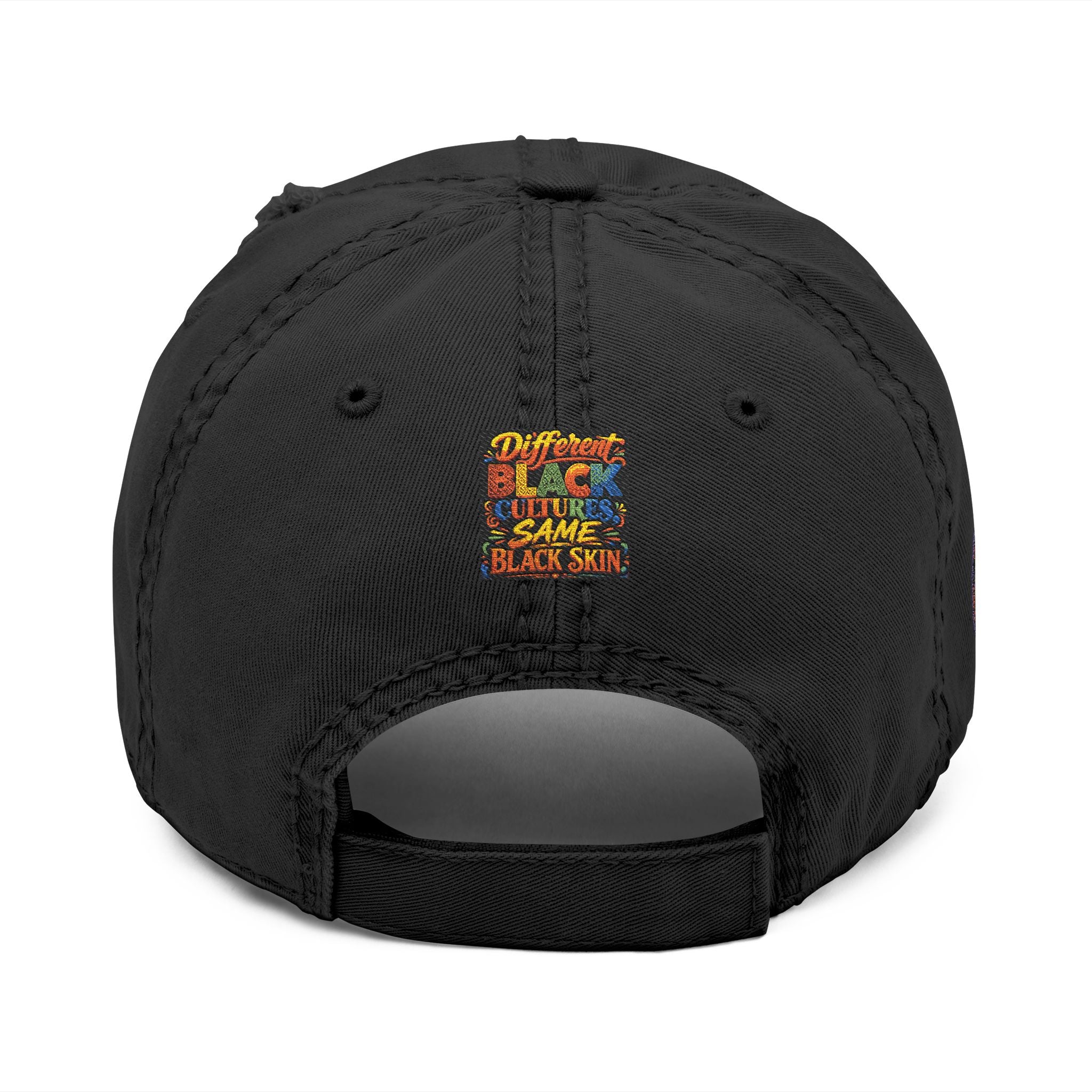 Distressed Embroidered Dad Hat — Colorful Empowerment Patch