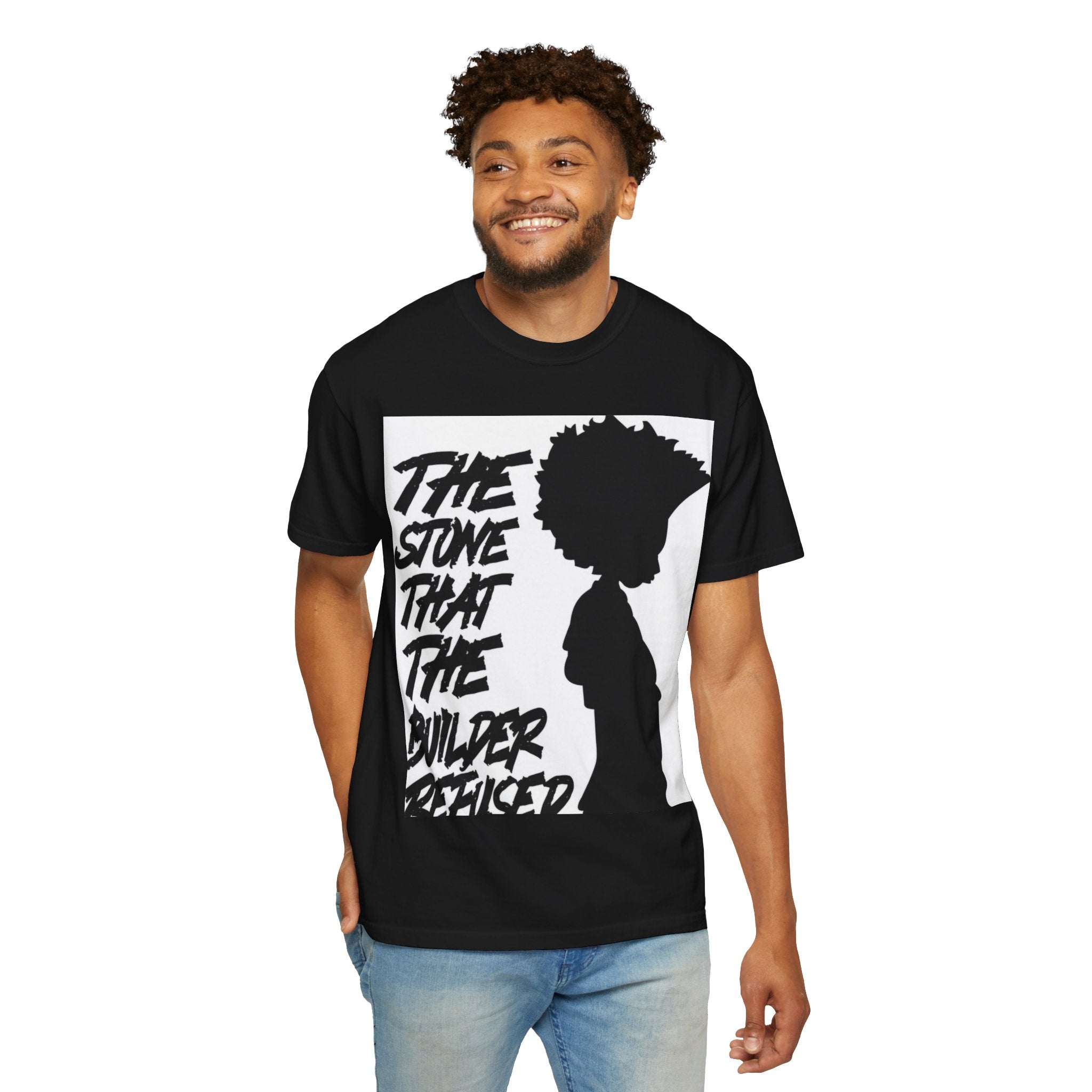 Graphic T-Shirt — "The Stone That The Builder Rejected" Silhouette Tee