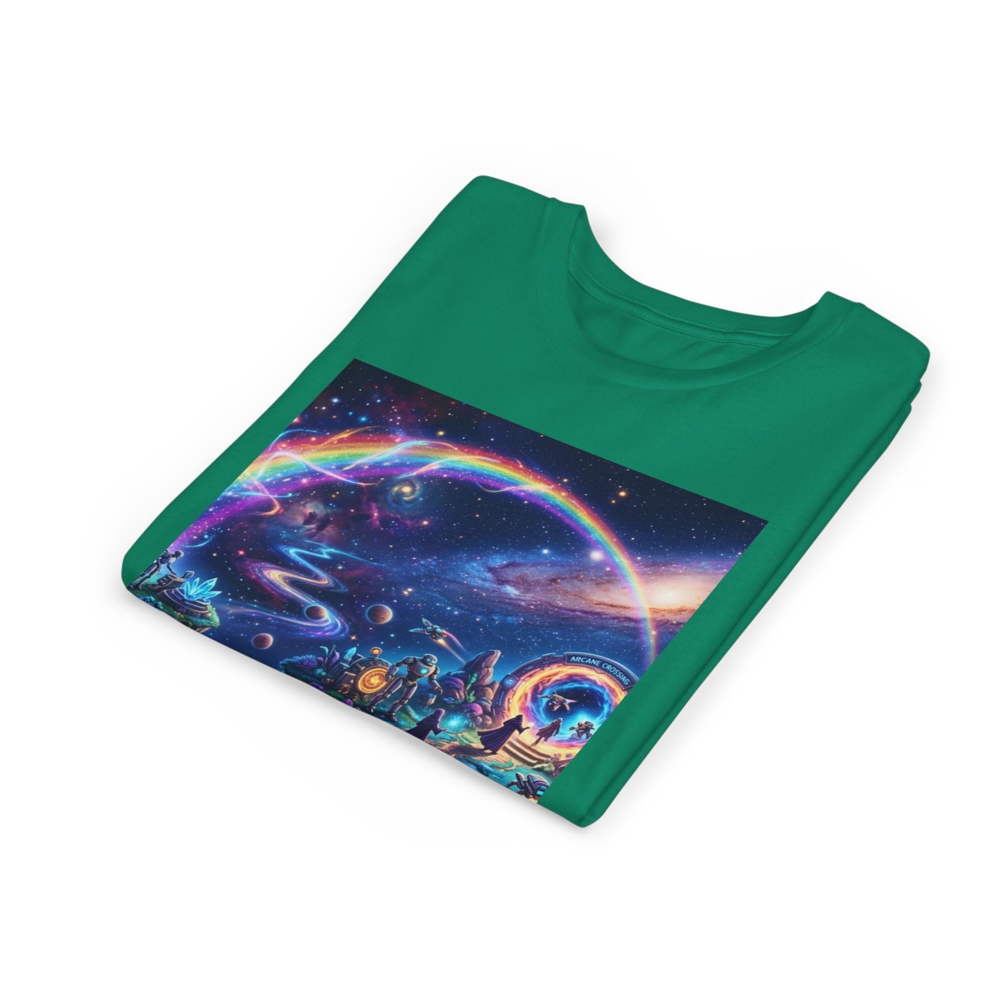 Galaxy Fantasy Youth Tee — Floating Islands, Robots & Magic Portals