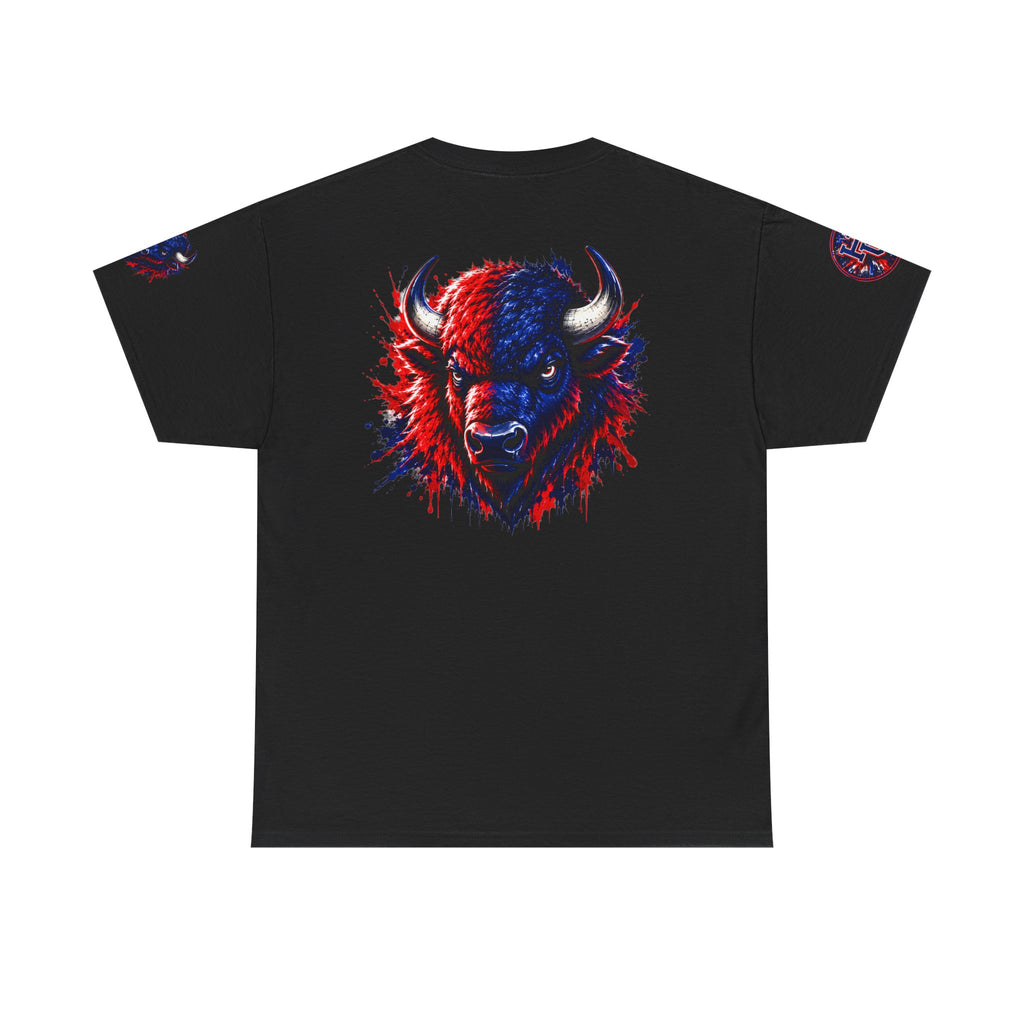 Howard University Buffalo Spirit Tee — HU Bison Red & Blue Campus Shirt