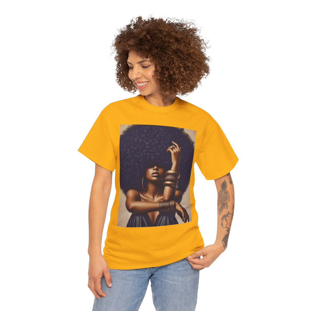 Afro Goddess Portrait Tee — Empowerment Graphic T-Shirt