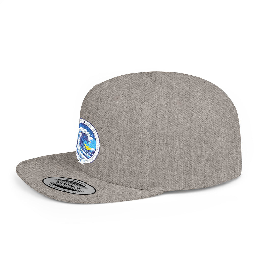 Copy of Reggae Vibes Flat Bill Snapback Hat — Colorful Rasta Music Patch