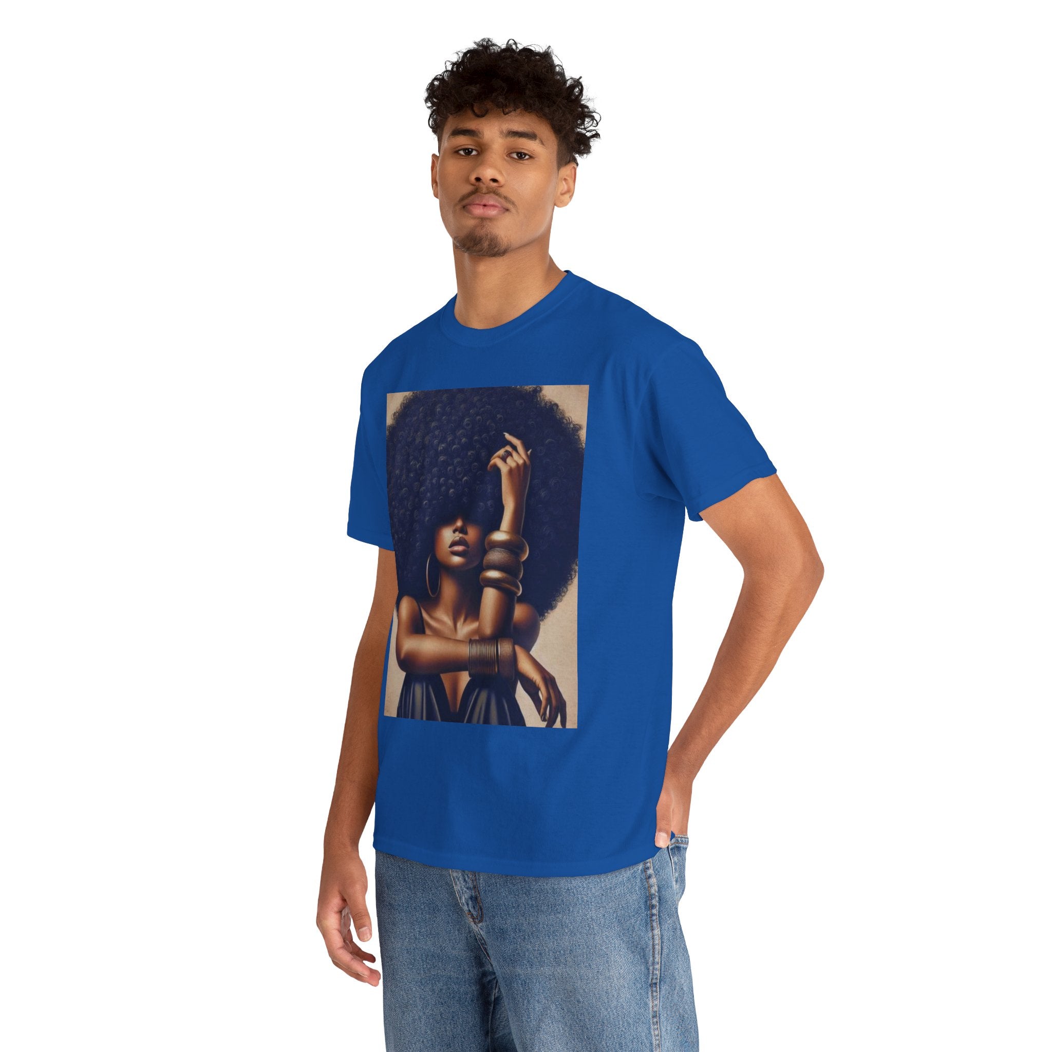 Afro Goddess Portrait Tee — Empowerment Graphic T-Shirt