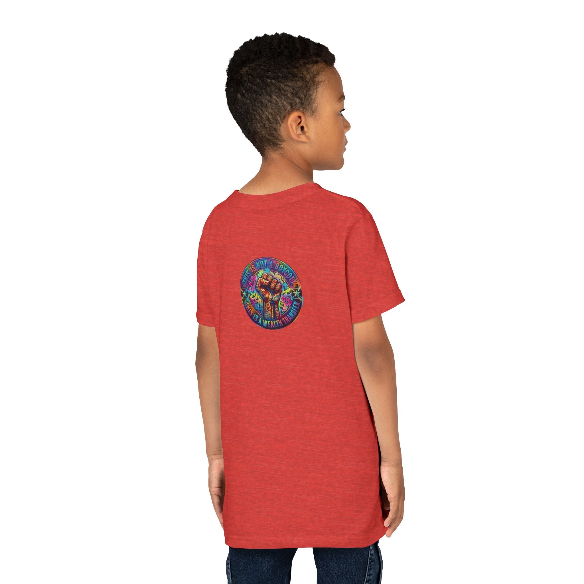 Retro Pixel Explosion Youth Tee — Smiling Avatar, Hearts, Gems & Controllers