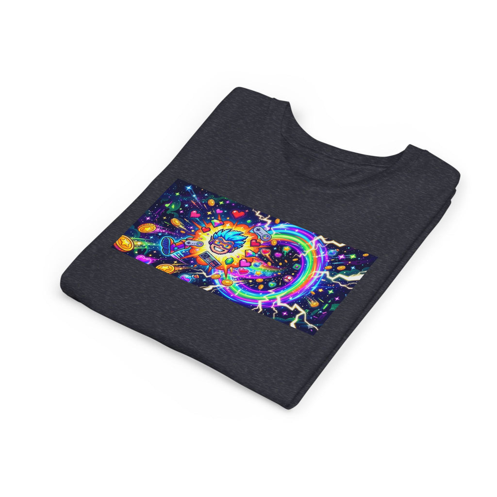 Kids Gaming Tee — Neon Rainbow Portal Gamer Shirt