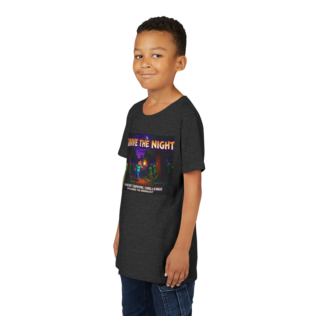 Survive the Night Youth Tee — Glowing Creeper Night Gamer Shirt