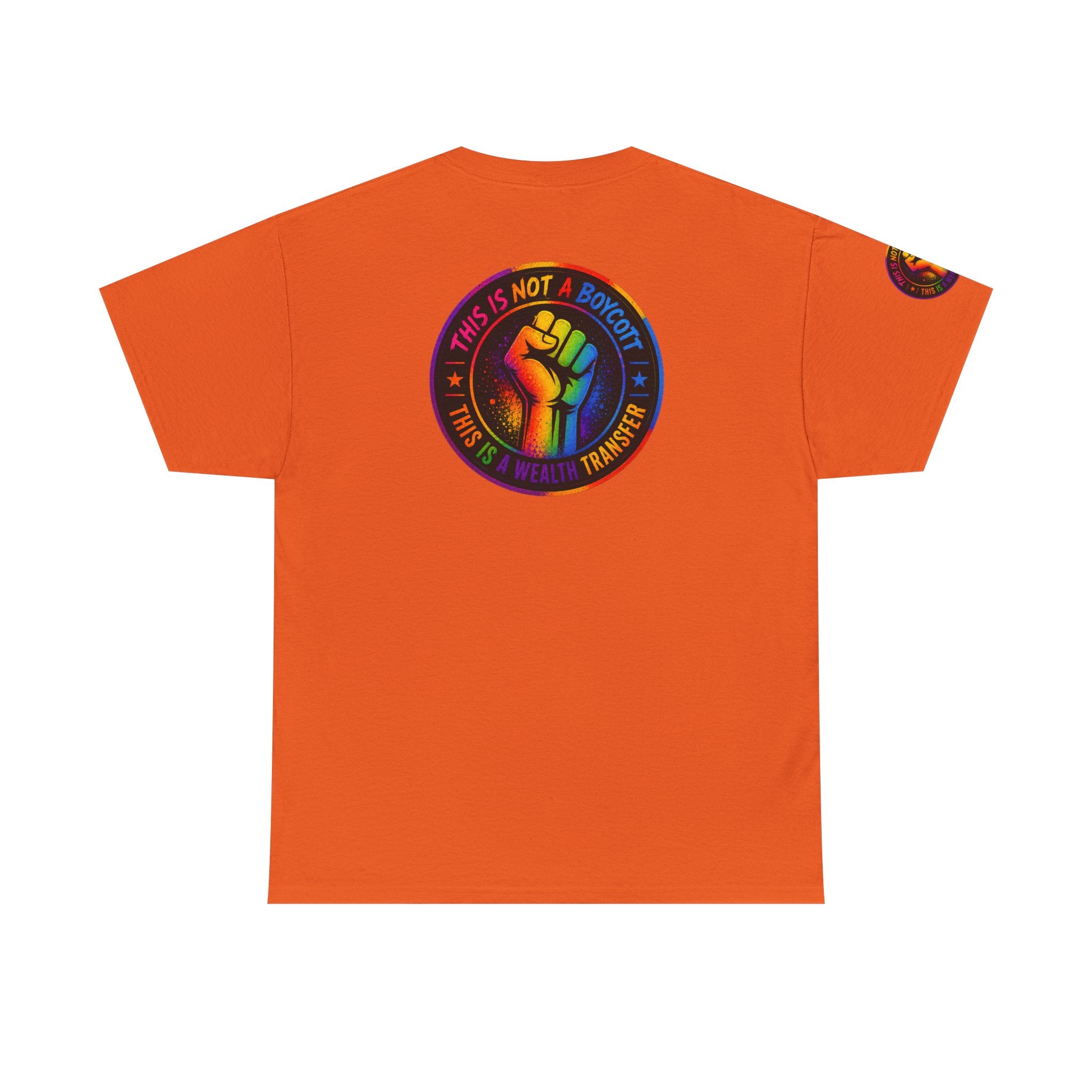T-Shirt — Rainbow Empowerment Portrait Tee ("This Is Not A Boycott, This Is A Human Transaction")