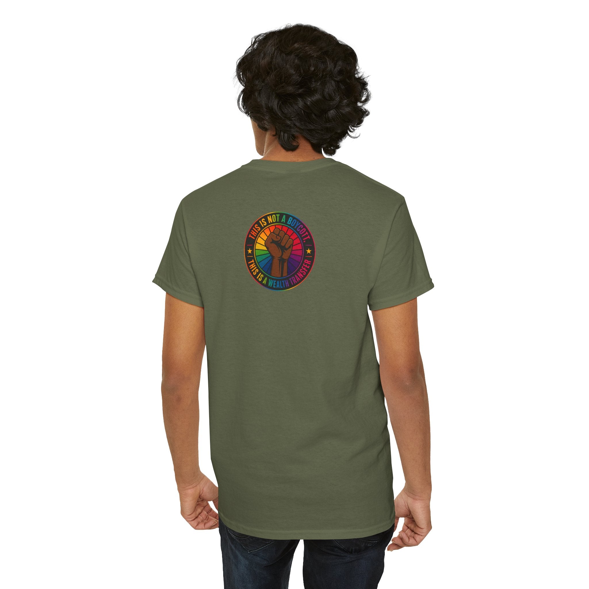 Blackout Graphic Tee — Urban Comic Poster Design with Back Fist Logo