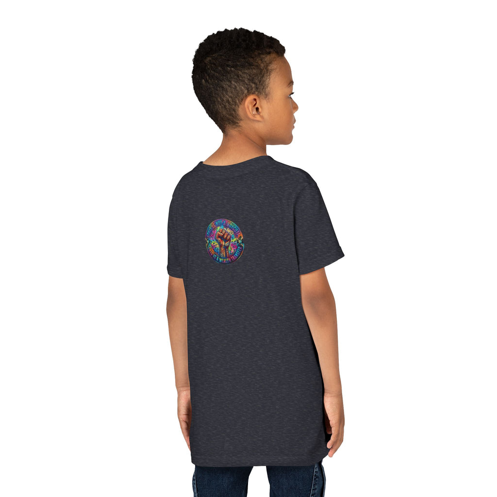 Neon Power Button Tee — Gamer Screen Escape Youth T-Shirt