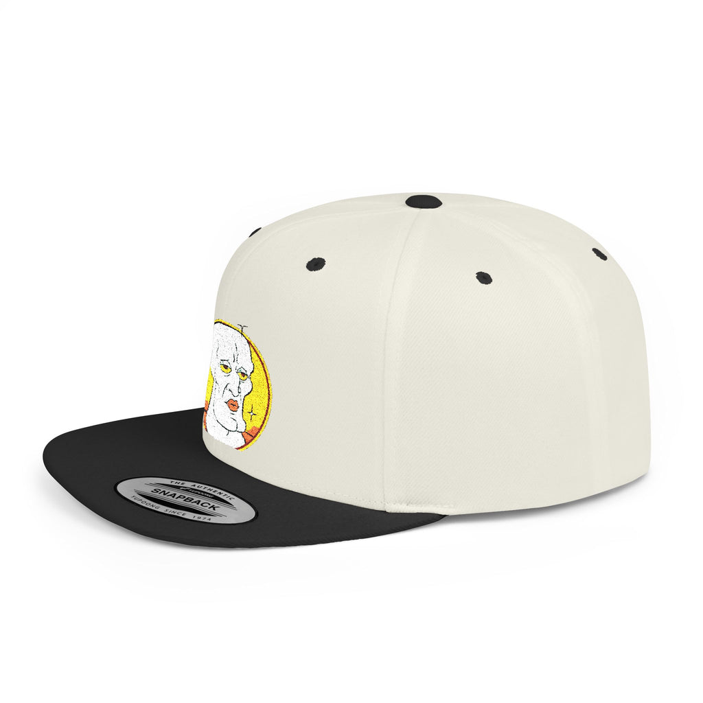 Snapback Hat — Cute Cat Holding Flower Patch, Cute Kawaii Cat Embroidered Cap