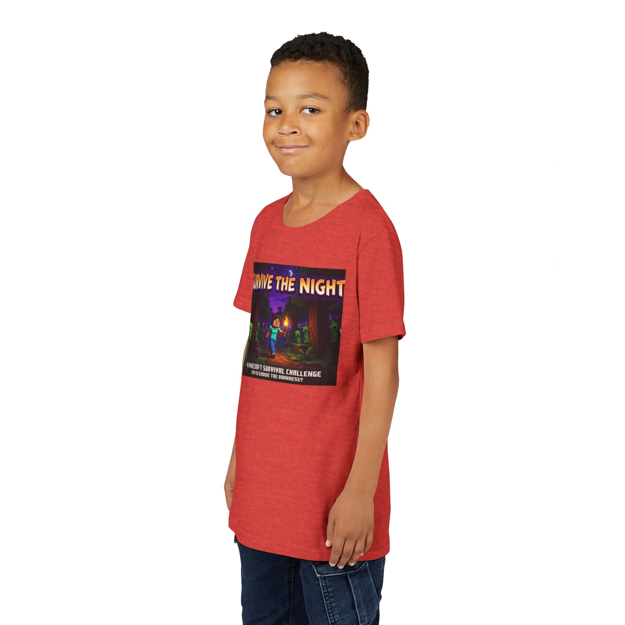 Survive the Night Youth Tee — Glowing Creeper Night Gamer Shirt