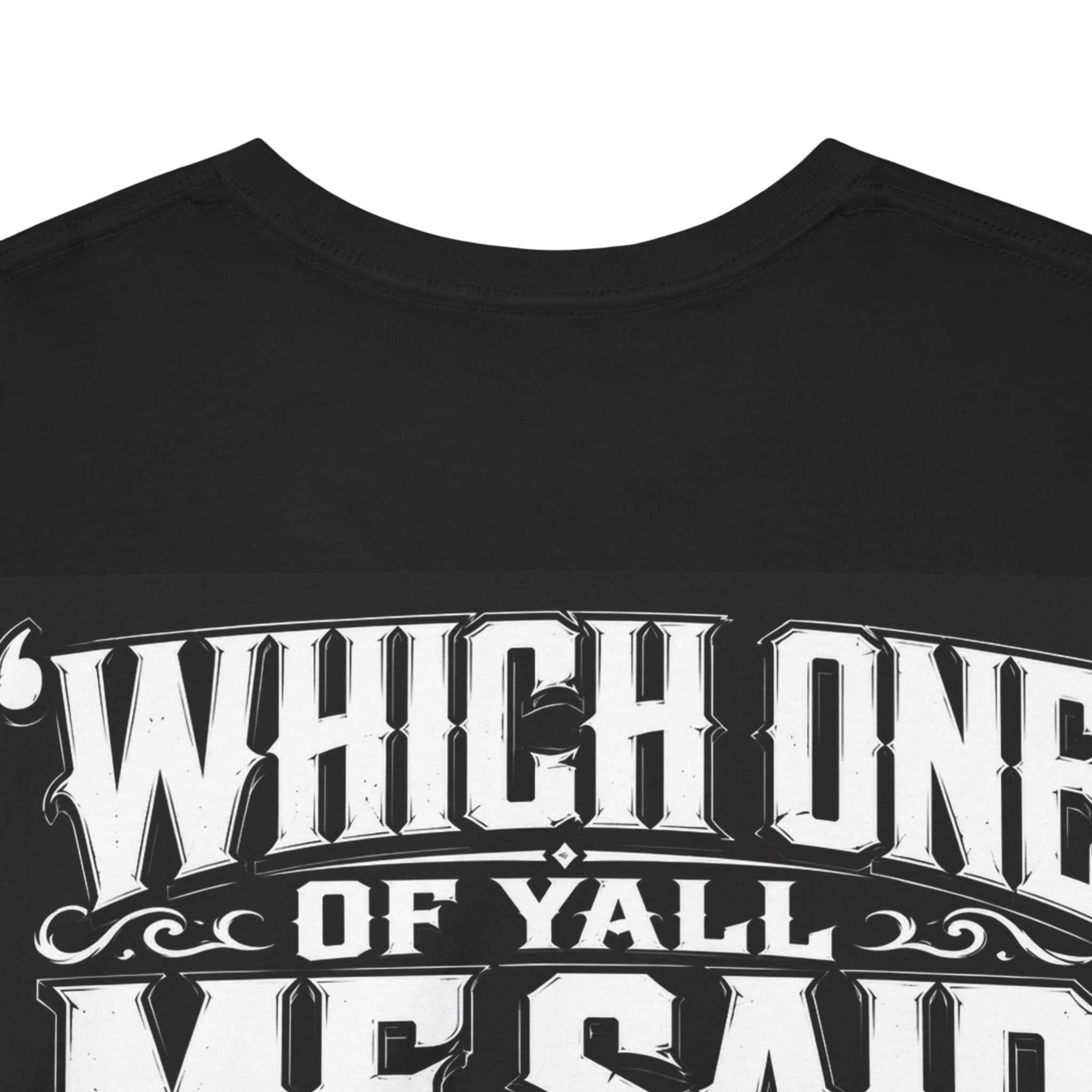 Badger Portrait Tee — "Which One of Y’all MF Said Something About a Home?" Graphic T‑Shirt