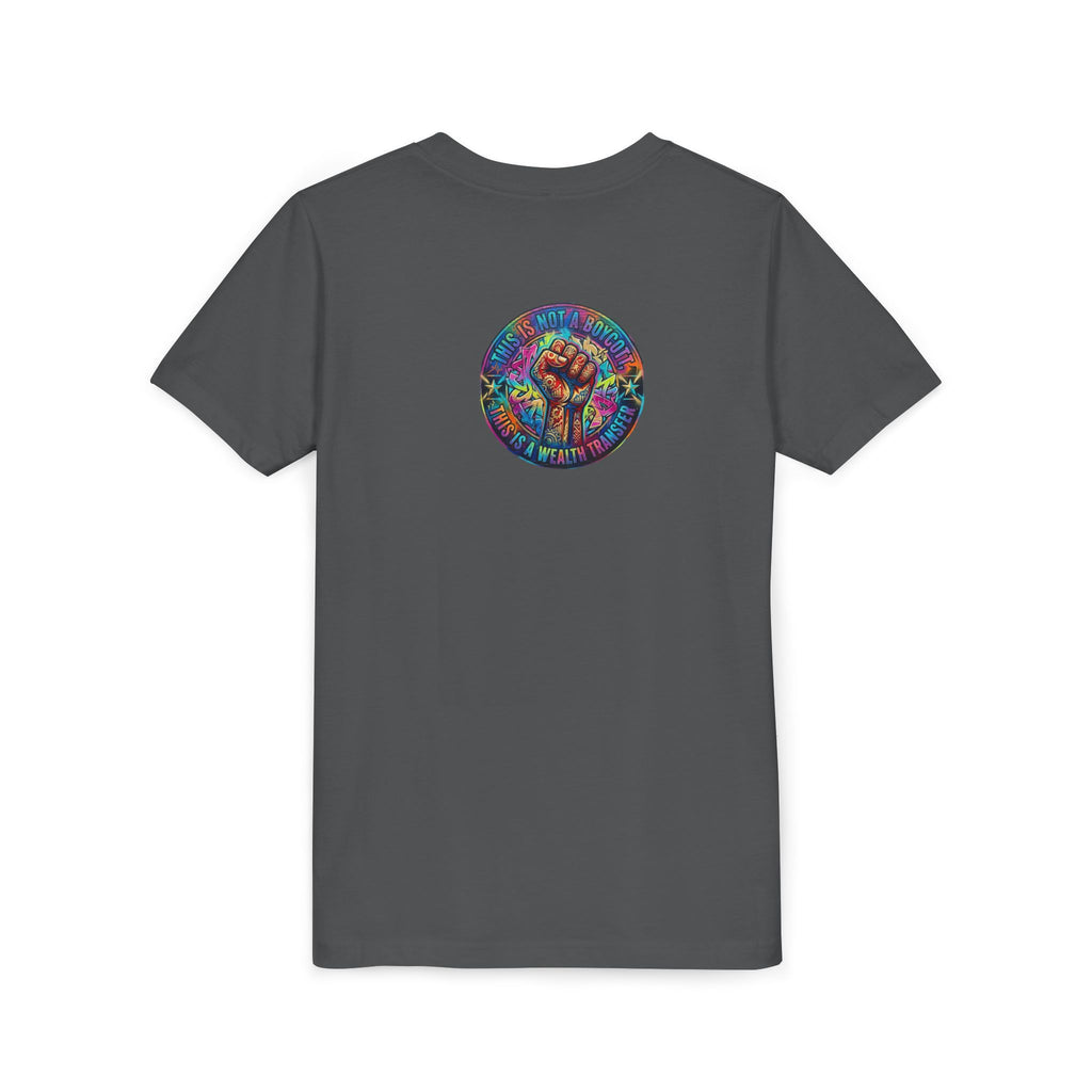 Retro Pixel Explosion Youth Tee — Smiling Avatar, Hearts, Gems & Controllers