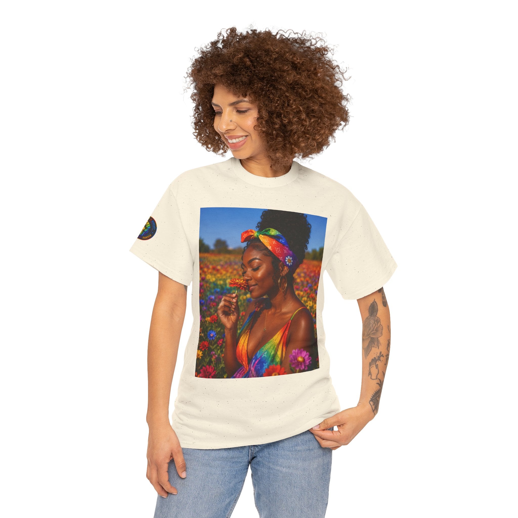 T-Shirt — Rainbow Empowerment Portrait Tee ("This Is Not A Boycott, This Is A Human Transaction")