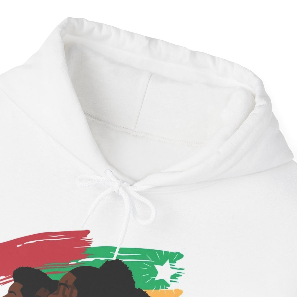 Black Unity Hoodie — Pan-African Portraits with "This Is Not A Boycott, This Is A Wealth Transfer" Back Print