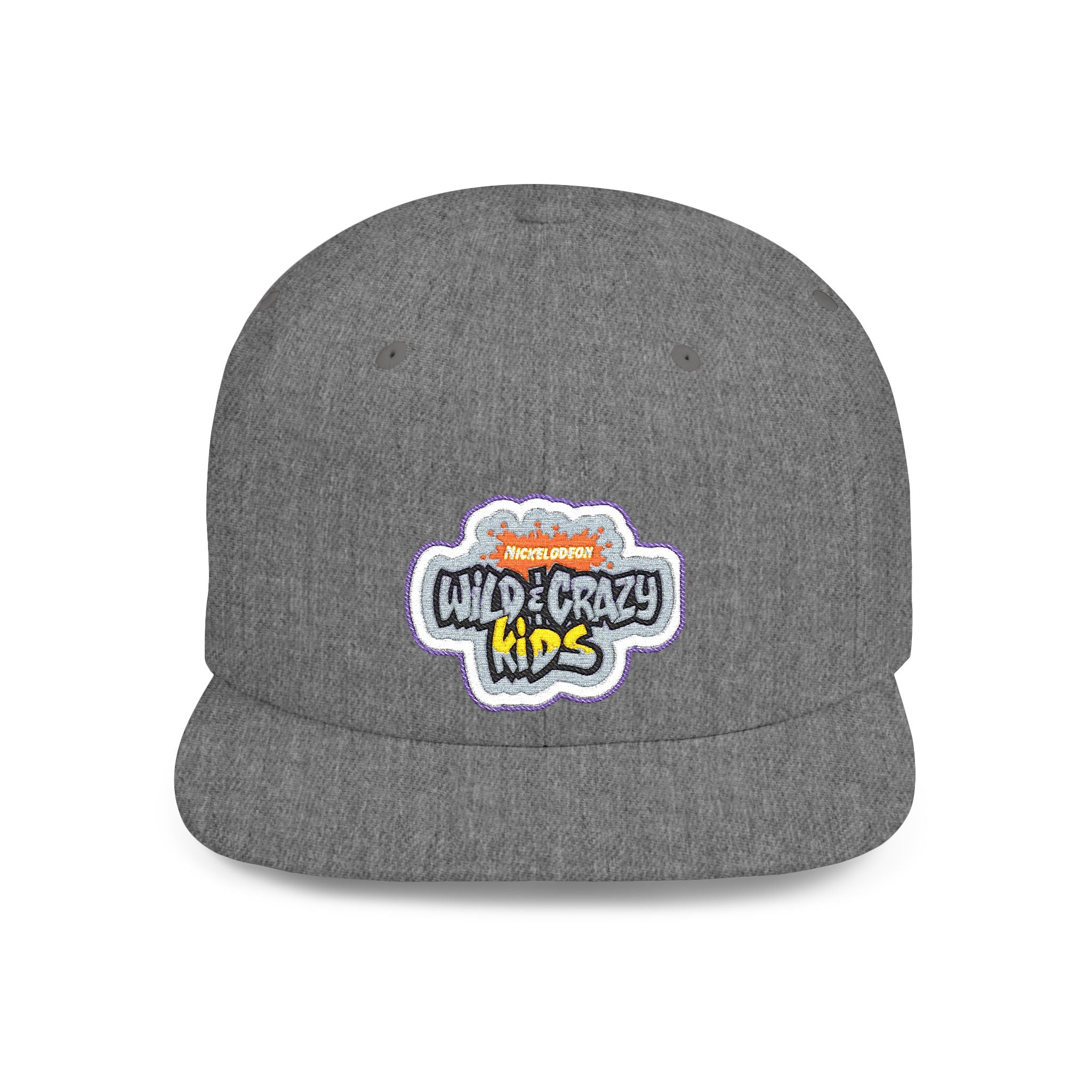 Flat Bill Snapback Hat — 'Neighborhood Vibes' Embroidered Patch Cap